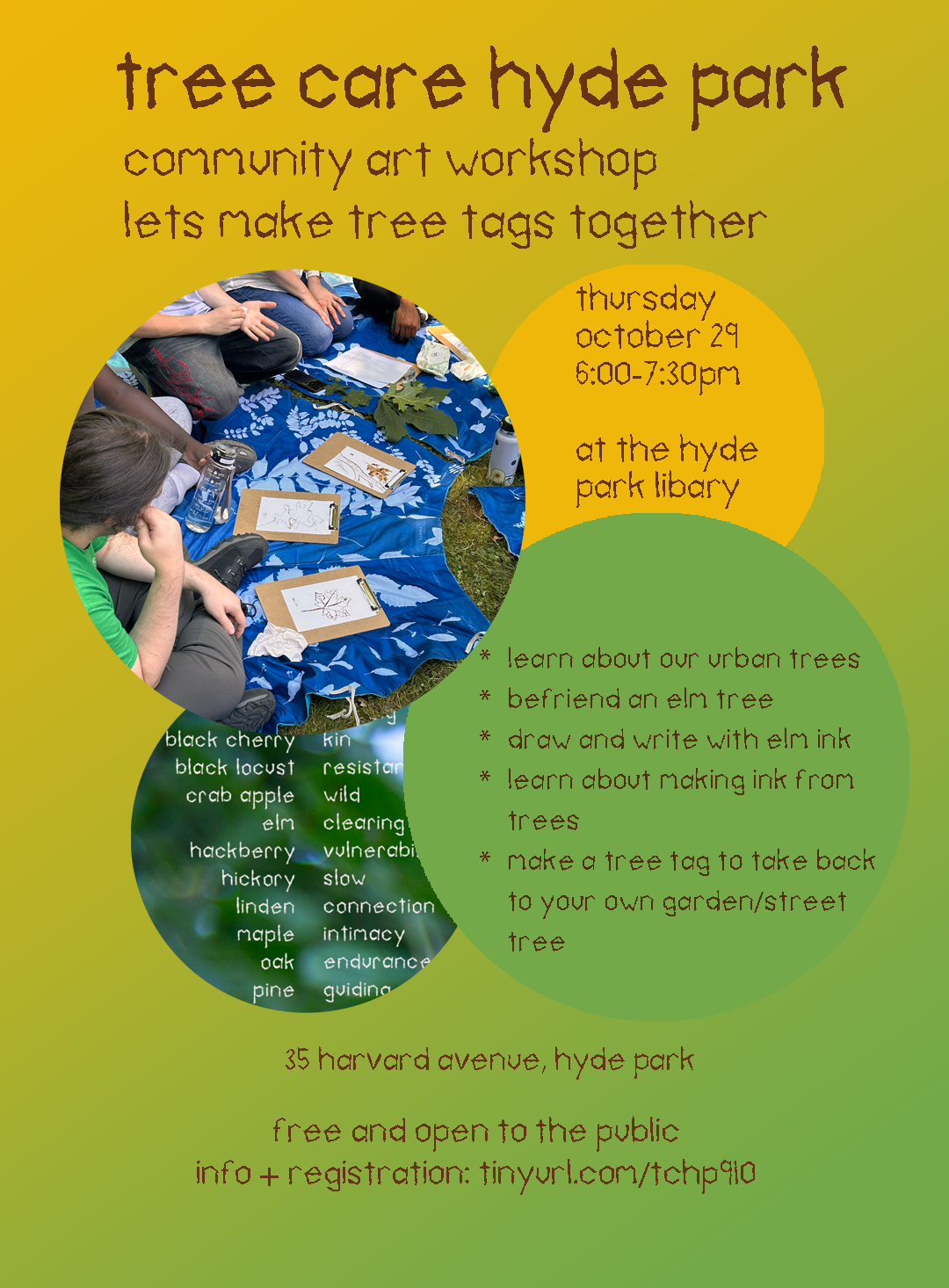 Tree Care Community Art Workshop at the Library