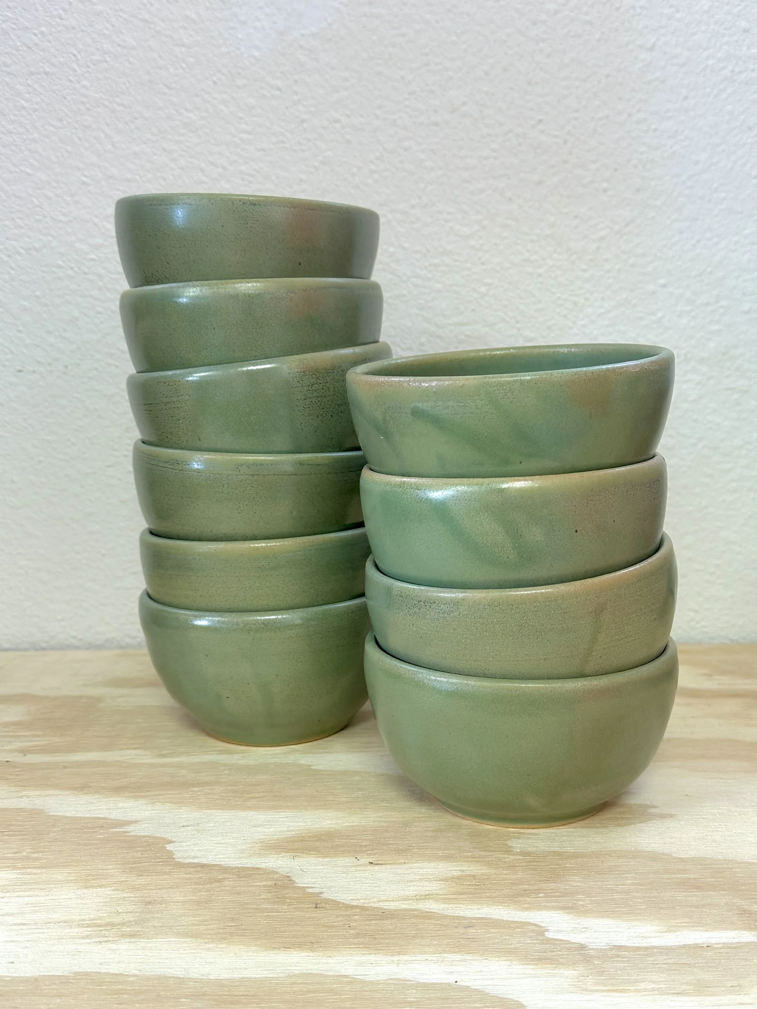 sage green rice bowls