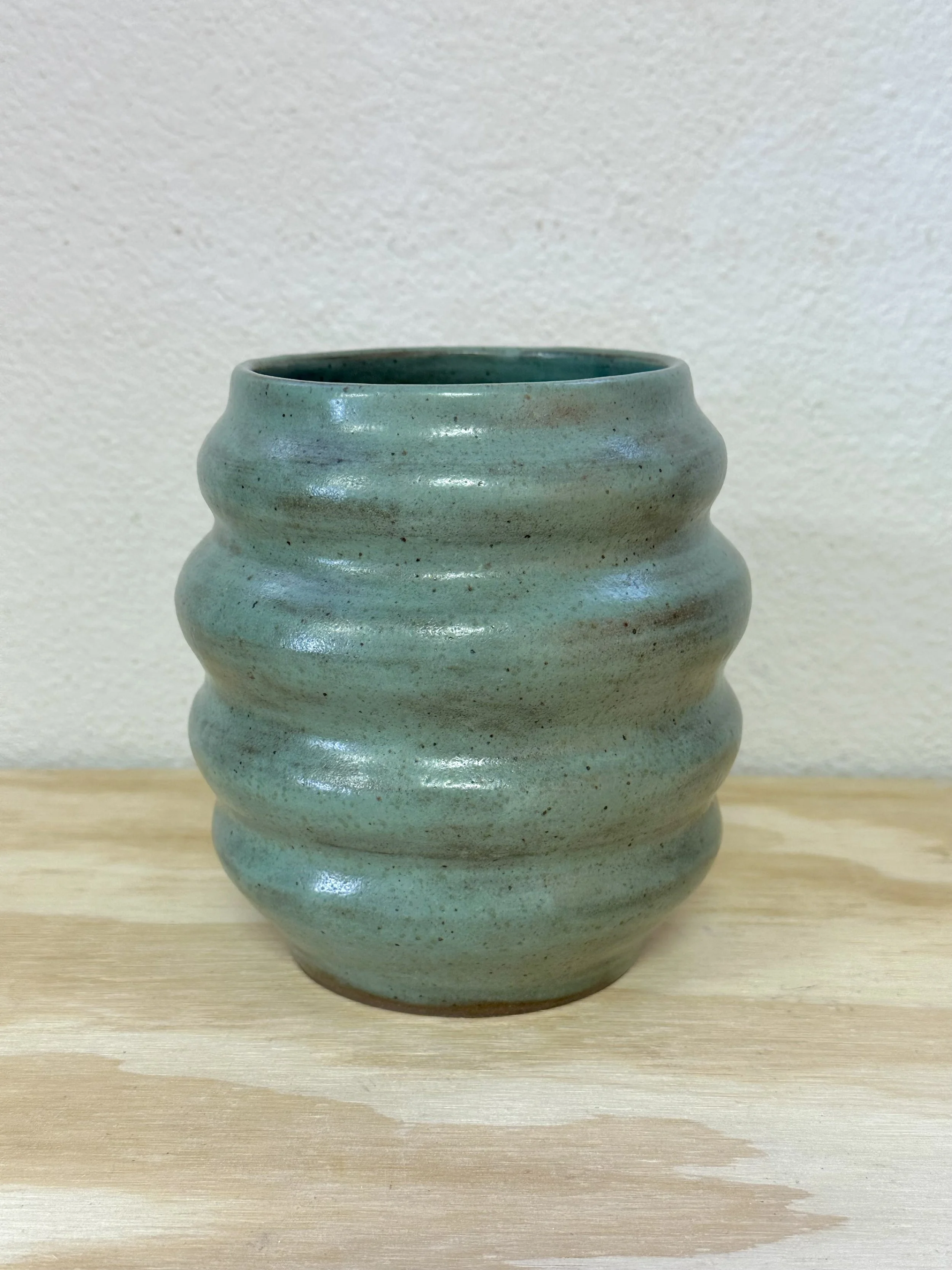 green bubble vase