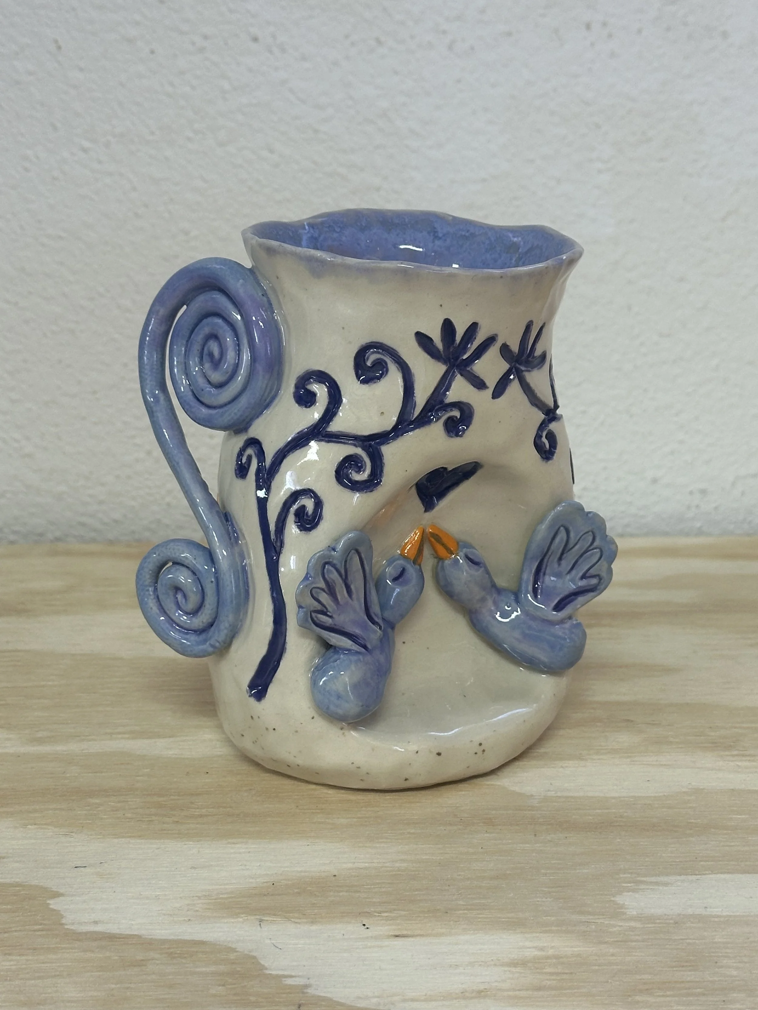 lover birds vase