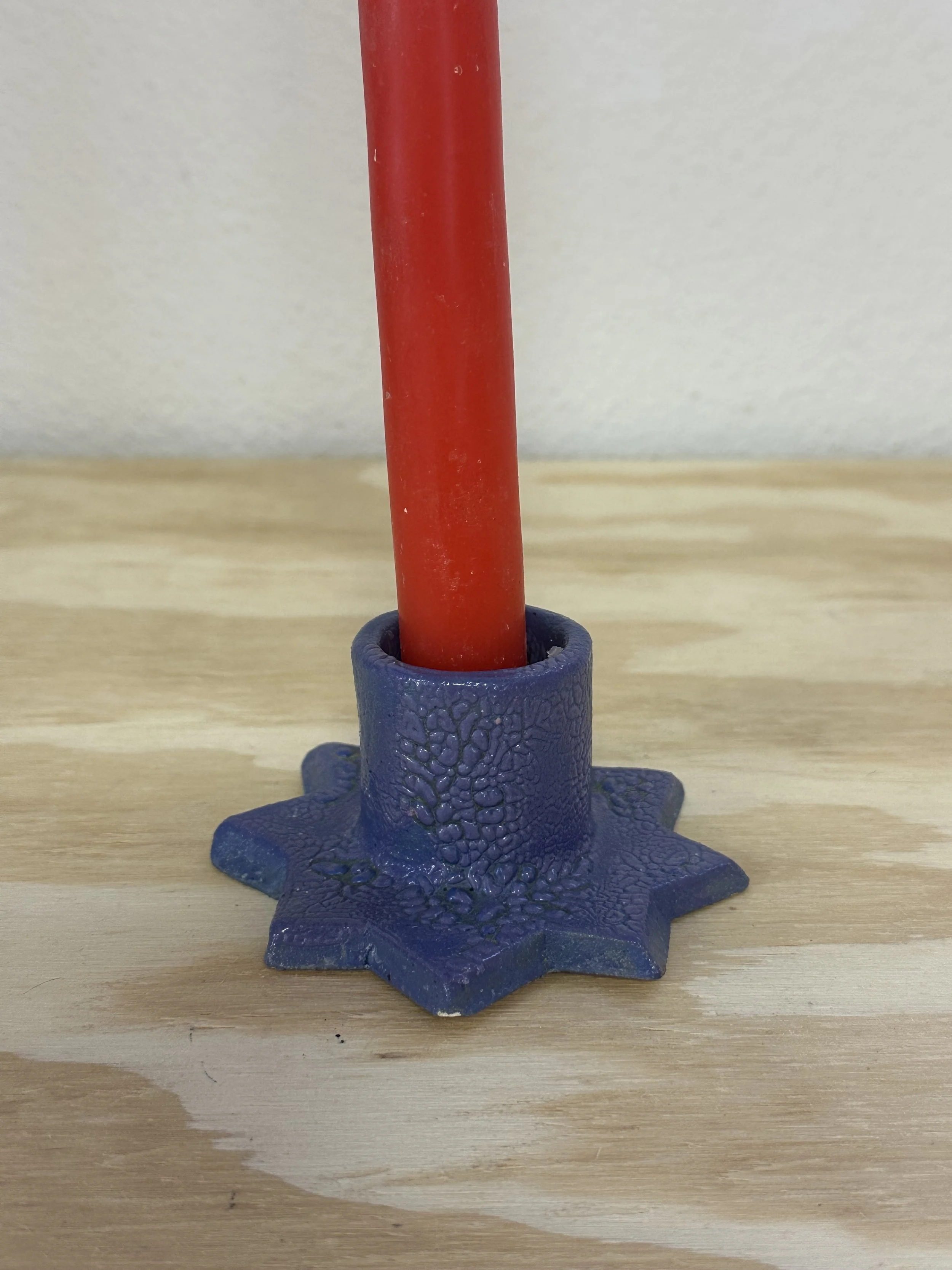 purple craze candlestick holder