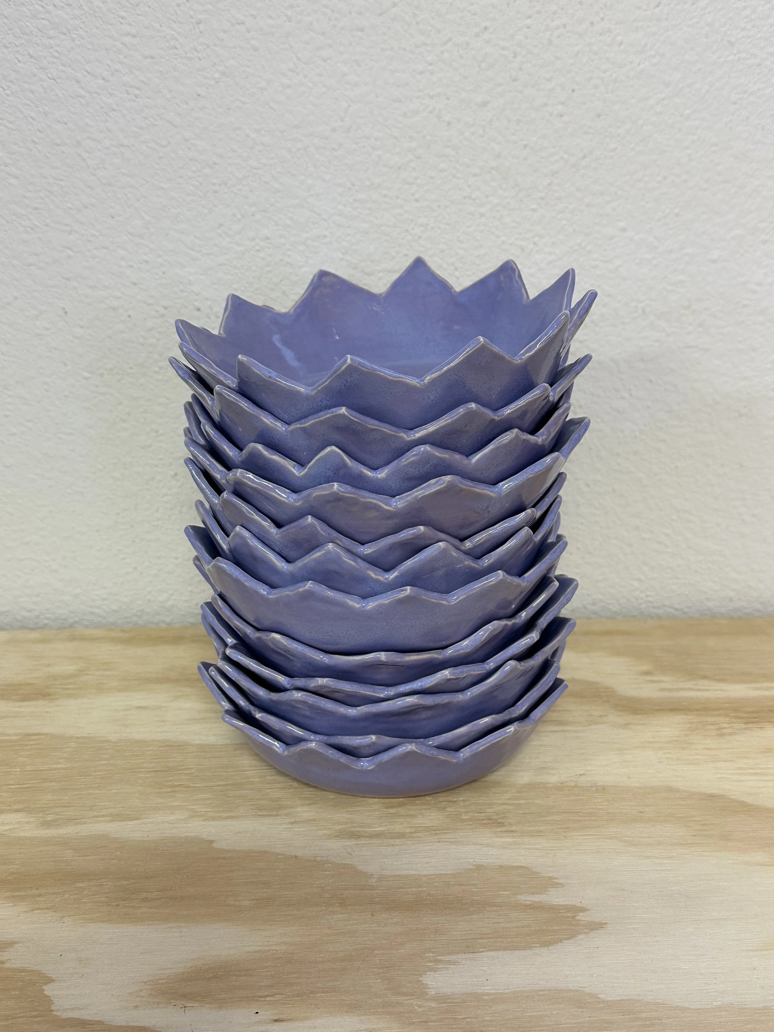 lavender spikey bowls