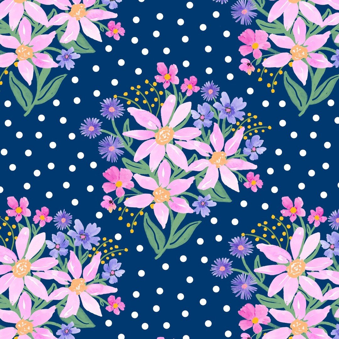Daisy Dreams Watercolor Floral Pattern, Add some WOW to your room, available on fabrics, wallpaper and home goods like duvets, pillows, curtains you name it! Get it in our Spoonflower shop, link in bio