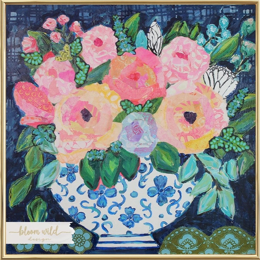 Painted blooms meet paper textures ✂️🎨
I loved letting this piece unfold slowly&mdash;layer by layer&mdash;mixing bold florals, vintage-inspired patterns, and hand-painted details. Art that feels gathered, imperfect, and full of life.
Available as 1