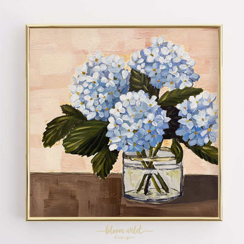 Blush & Bloom Hydrangeas - Print