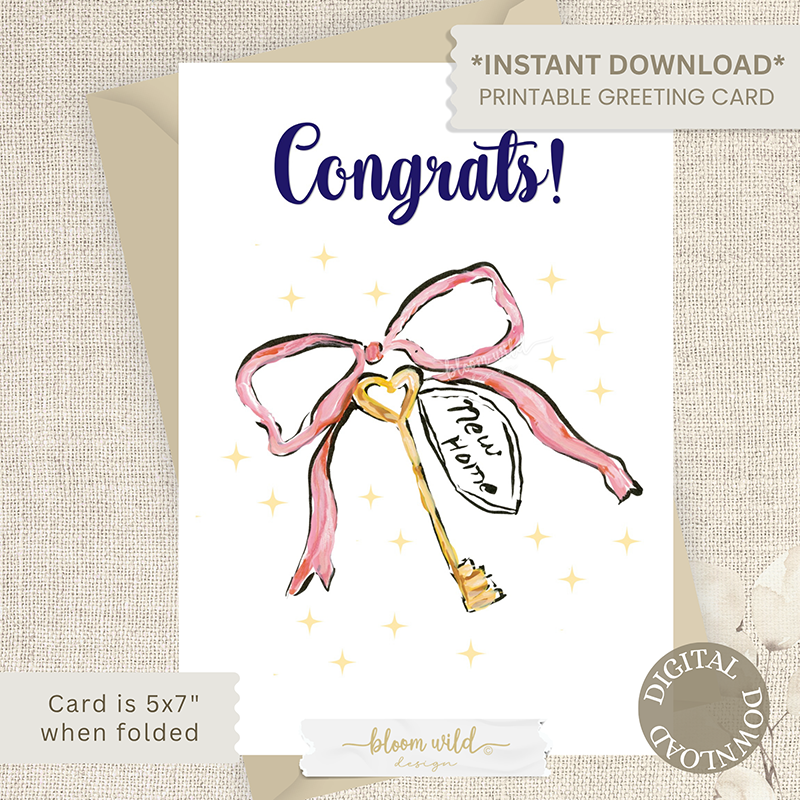 New Home Card,  (Digital Download)