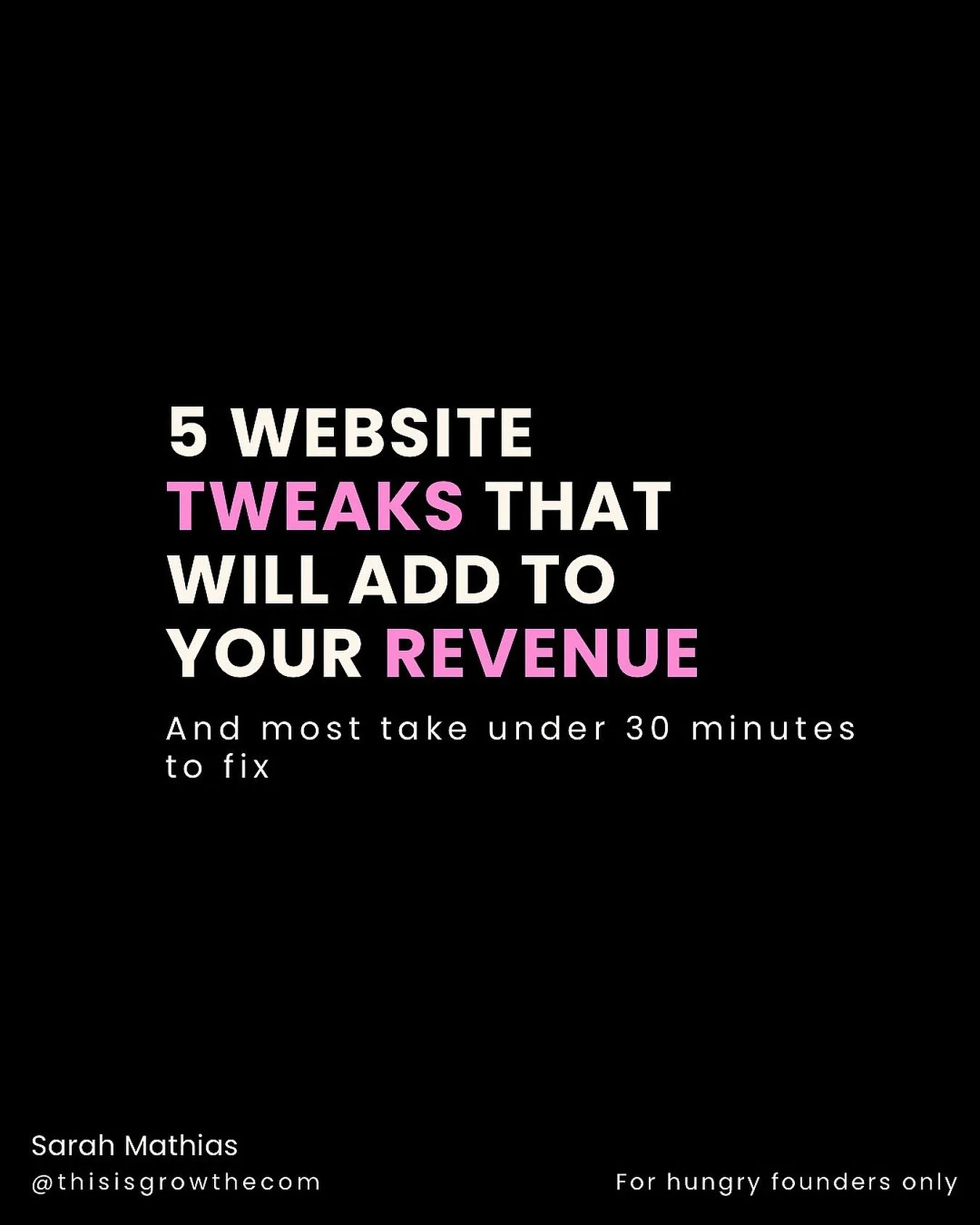 1️⃣Speed up your site
A slow site means lost sales. Even a 0.1s improvement in load time can boost mobile conversion by 8%. Compress your images and kill off apps you no longer use.&nbsp;

2️⃣Fix your mobile experience
Mobile is 70%+ of traffic for m