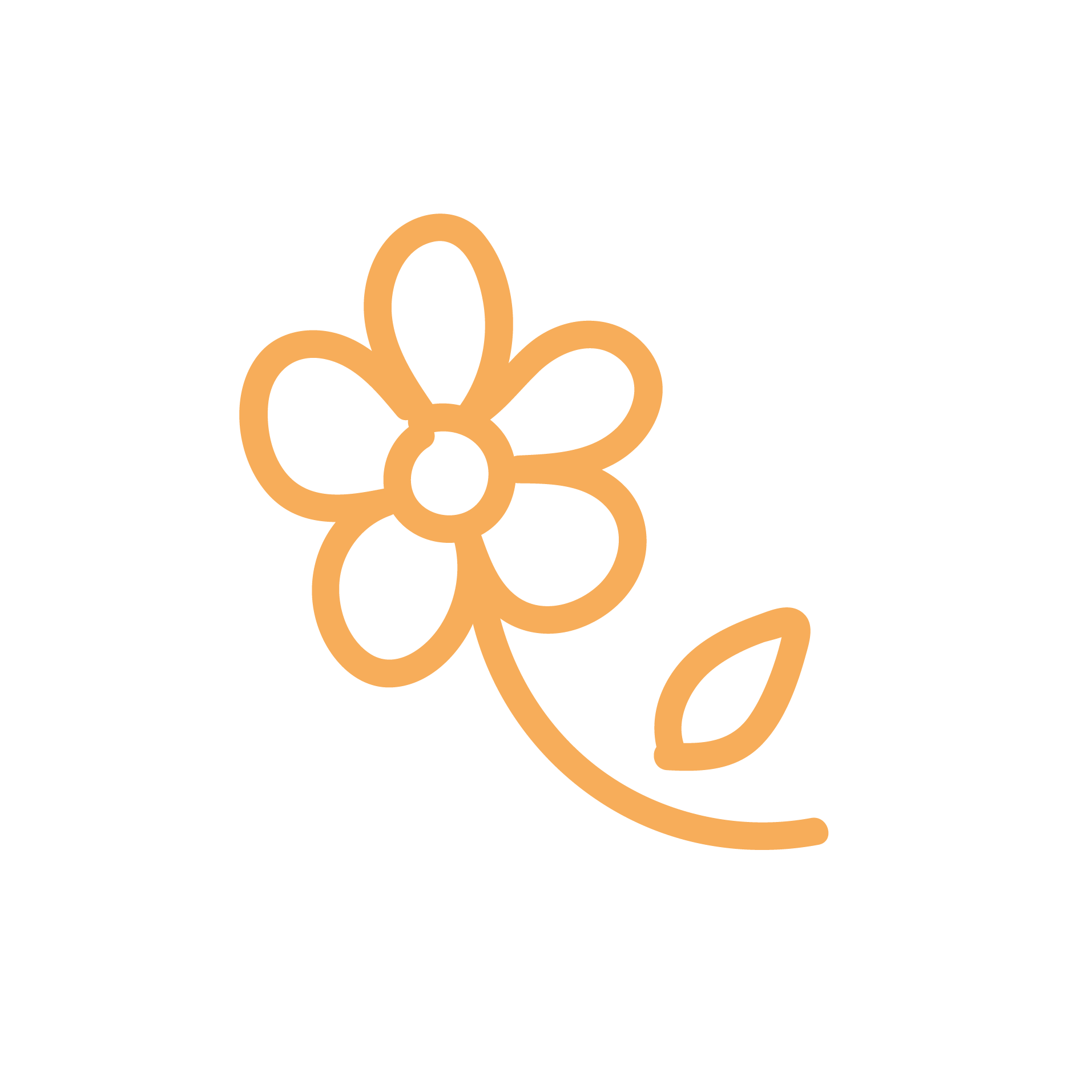 Orange flower icon