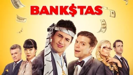 Bank$tas (2013) comedy crime film starring Michael Seater, Joe Dinicol, Laura Vandervoort - post-production supervised by Dale Tanguay, Carbon Arc Media - distributed by Main Street Films