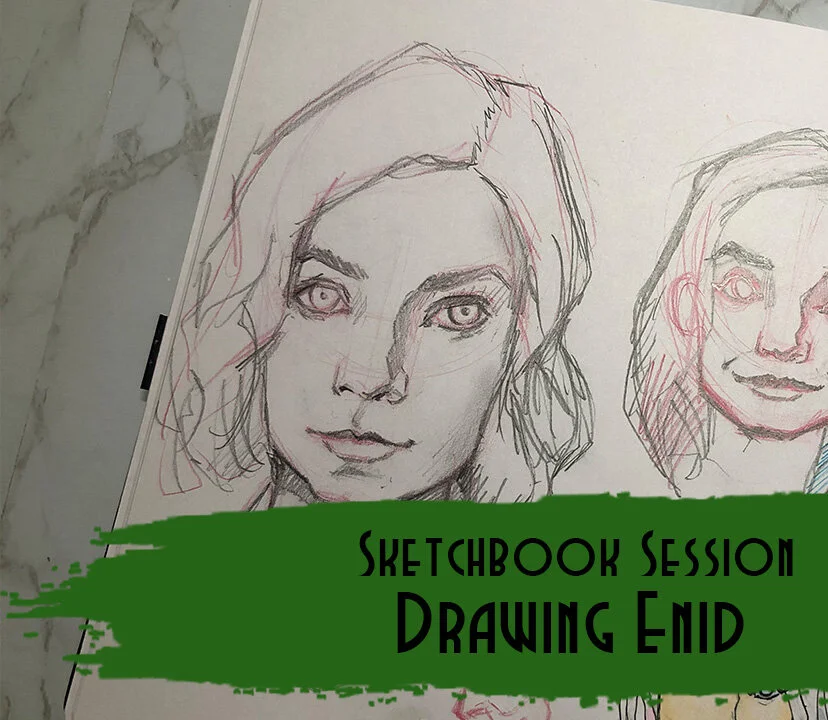 Just made another #Youtube #youtubevideo !! Come and draw with me while I TRY and draw #enid #enidfromwednesday!! Let me know what you think. 
.
#wednesdayart #sketchbook #sketchbookart #sketchbookpage #sketchbooksession #sketchbooksessions #imtrying