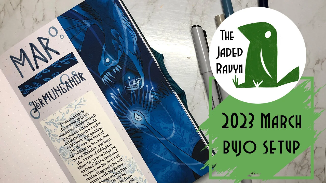 Just got another #bujo #marchbujo video on #Youtube! Check out the #worldserpent #jormungandr in this Norse bujo theme! This is an original illustration and a #printable is available on my #Etsy page for those who are interested! 
.
.
#bujoprint #buj
