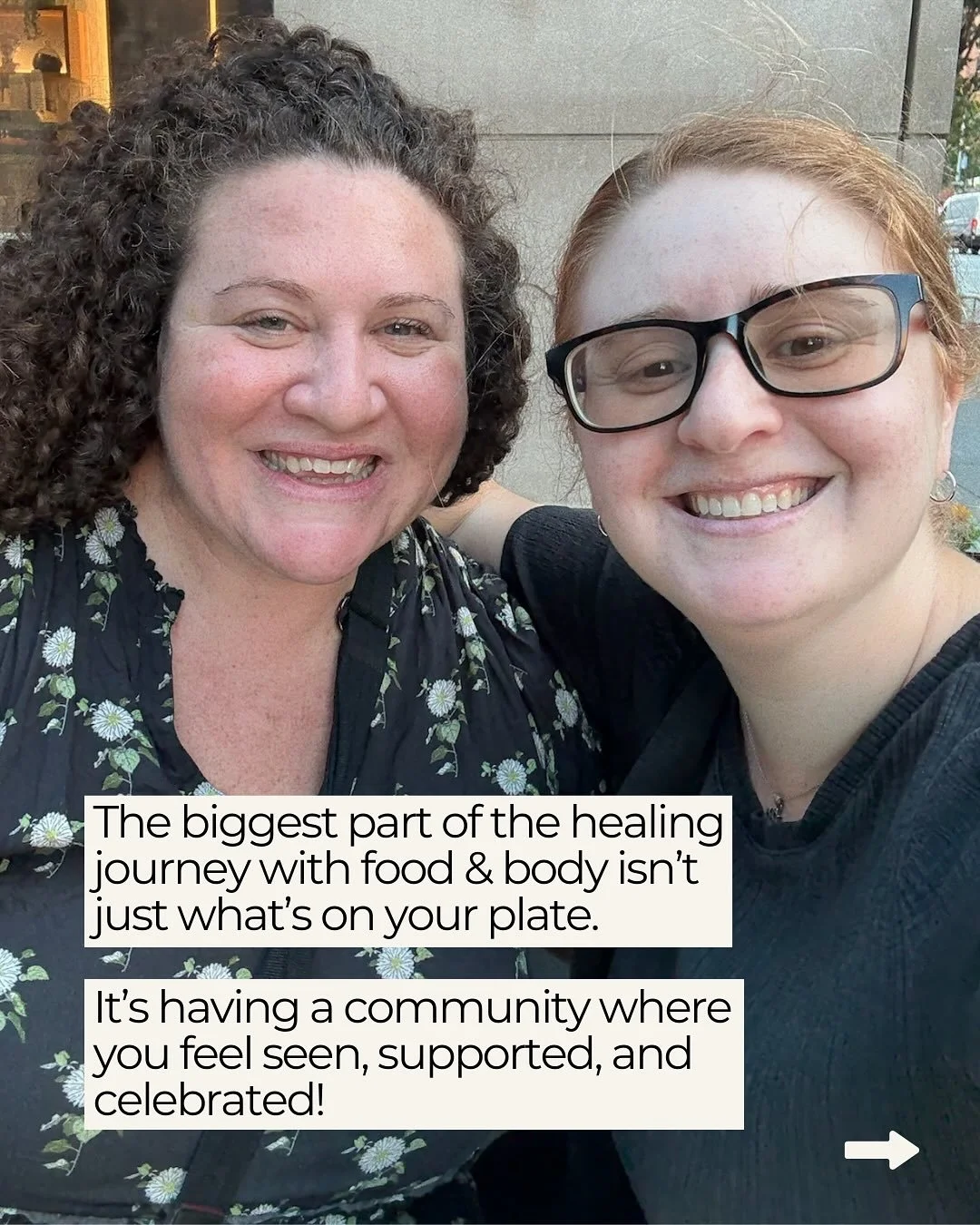 The truth is&hellip;recovery isn&rsquo;t meant to happen alone.

One of the most healing parts of the journey with food &amp; body is finding community: a space where you can eat a meal, connect with others who get it, and feel safe taking up space i