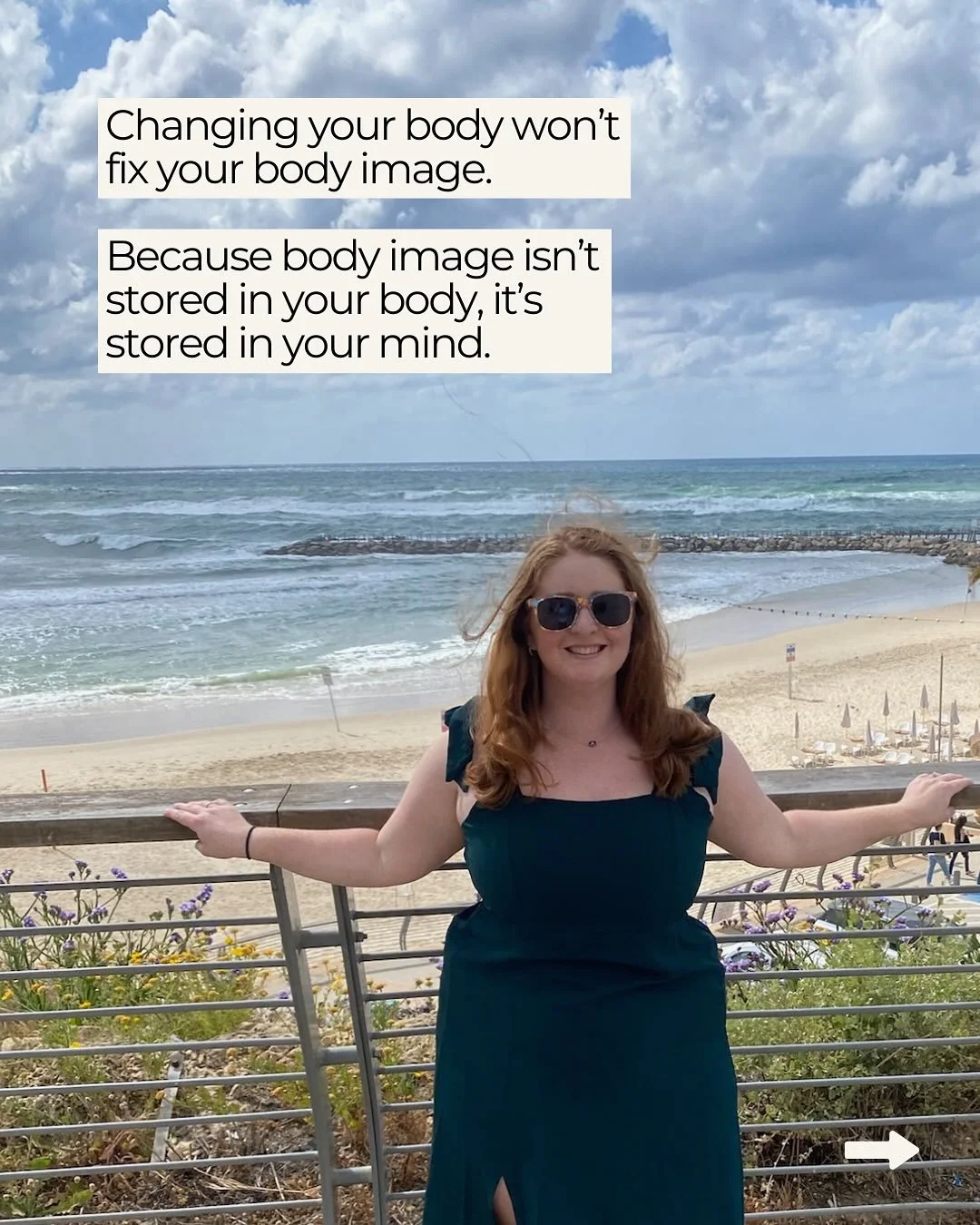 We&rsquo;re taught that body image is a visual problem. That if we just change the way we look, the way we feel will follow.
 But body image isn&rsquo;t about appearance, it&rsquo;s about perception.

You can lose weight, gain muscle, get &ldquo;fit,