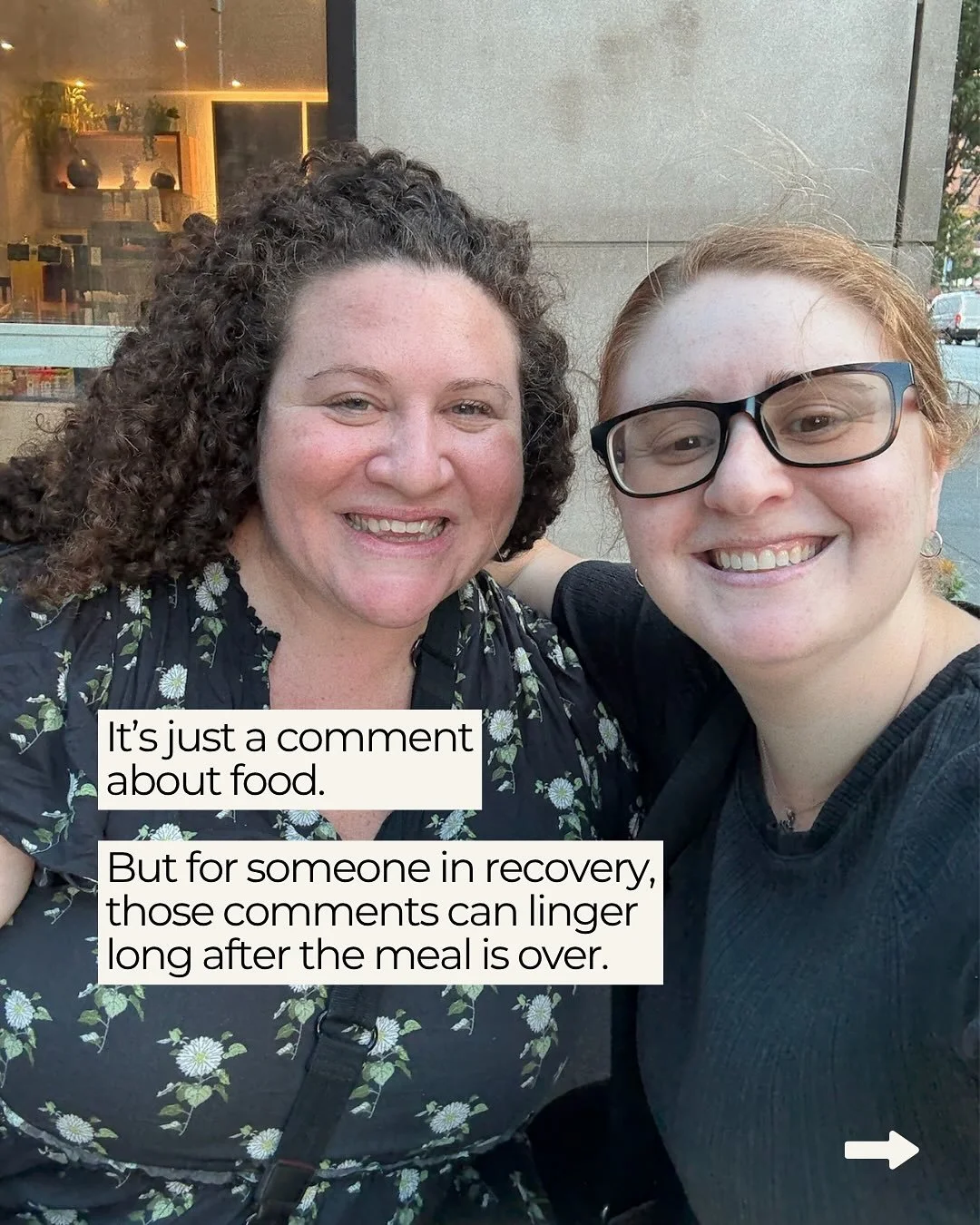 So many people in recovery find that the hardest part of eating isn&rsquo;t the food, it&rsquo;s the conversation around it.
 Even small comments about what or how someone eats can feel unsafe when you&rsquo;re healing your relationship with food.

T
