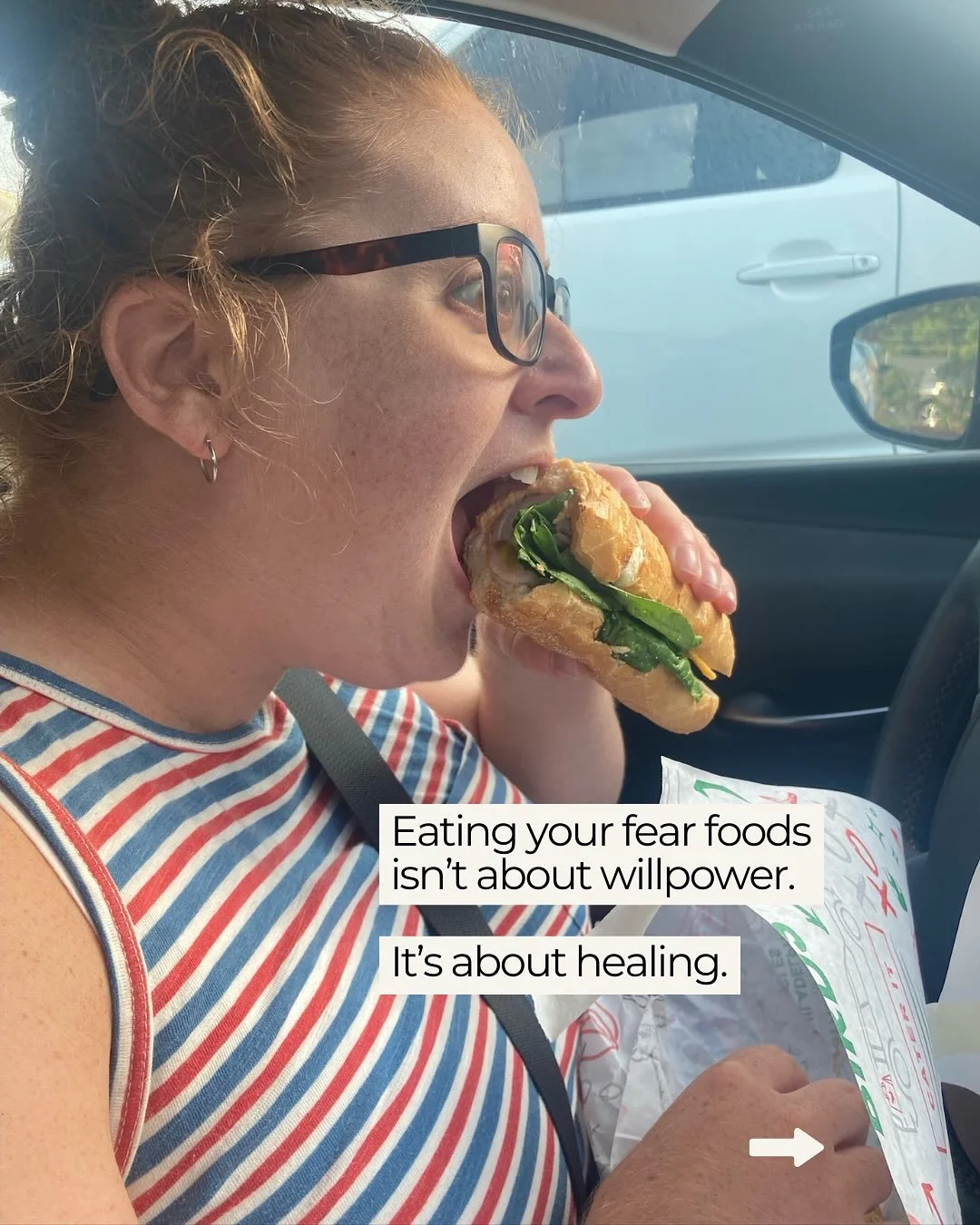 Eating your fear foods isn&rsquo;t a test of willpower.
 It&rsquo;s an act of trust, one that takes courage, not control.

You might still feel anxious, guilty, or uncomfortable. That doesn&rsquo;t mean you&rsquo;re failing; it means you&rsquo;re hum