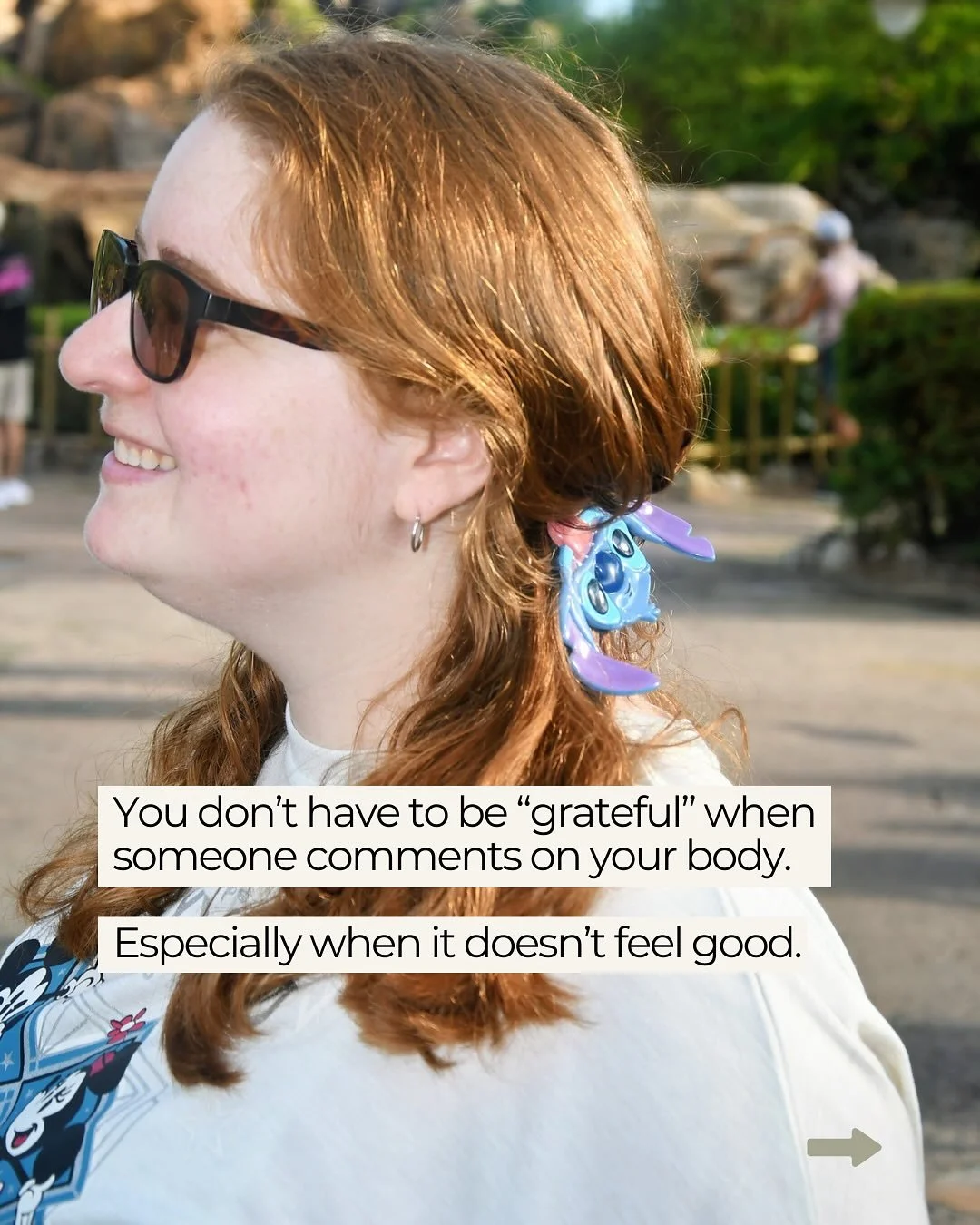 You never have to force gratitude for comments about your body, even if they&rsquo;re framed as compliments.
 Your body is personal, and the way you feel when someone comments on it matters.

If something lands wrong, feels triggering, or makes you s