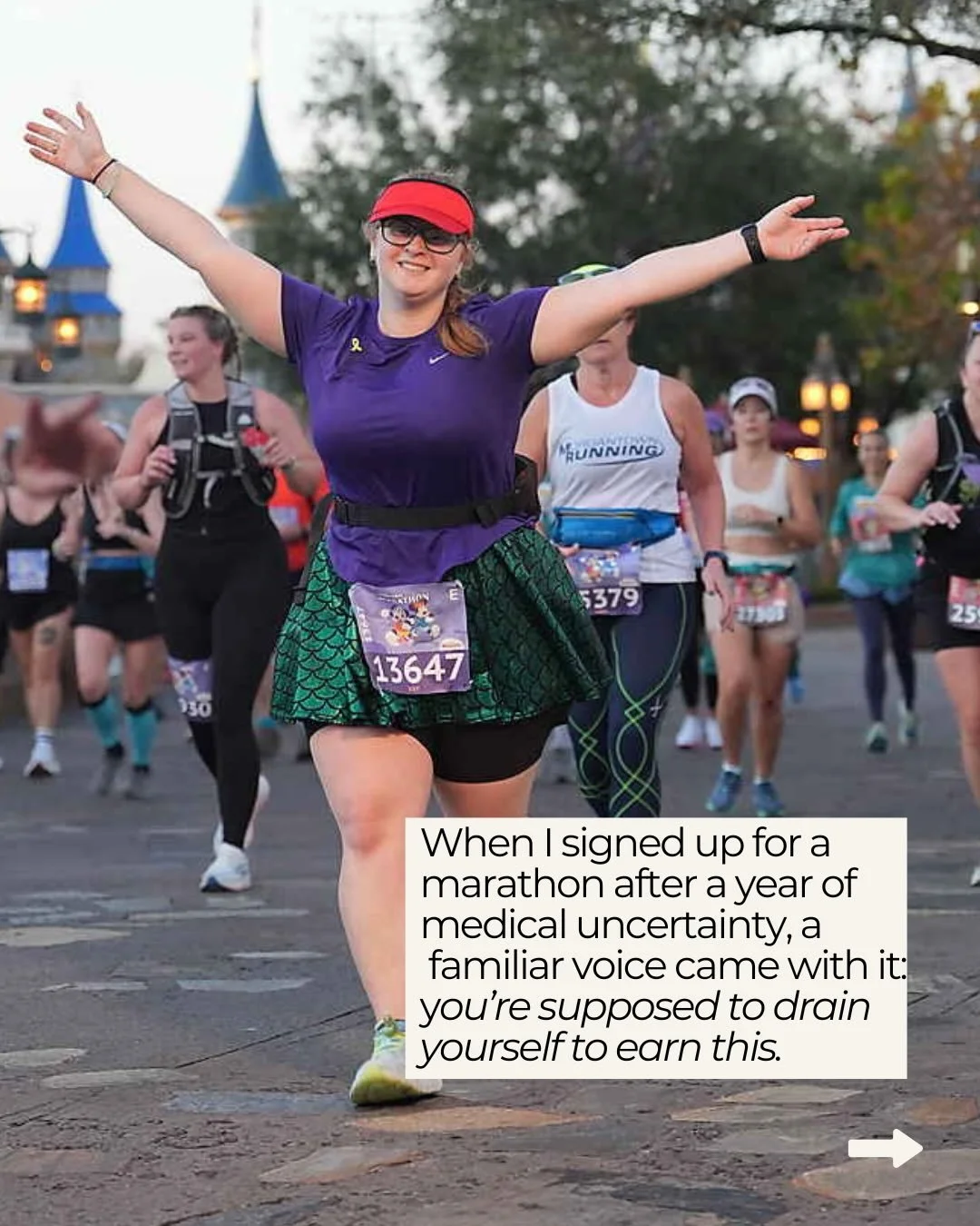 There&rsquo;s a belief baked into diet culture and many fitness spaces that doing something hard should leave us depleted&hellip;emptied out, exhausted, barely standing.

This marathon challenged that belief in a real, embodied way.

I trained while 