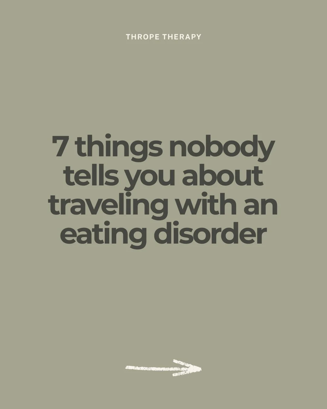 Traveling is hard. Traveling while navigating an eating disorder adds another layer.

Summer months bring lots of travel, be kind to yourself if you are feeling any of these.

Save this post for your next travel day!