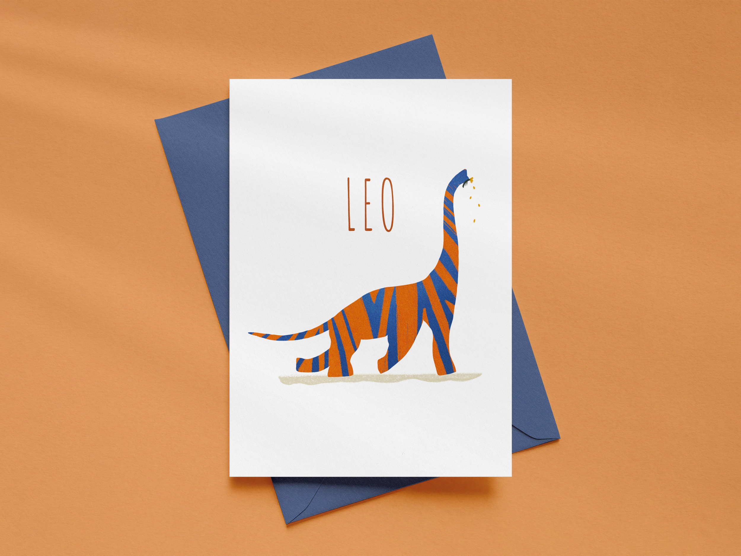 Geboortekaartje op maat voor Leo – illustratie