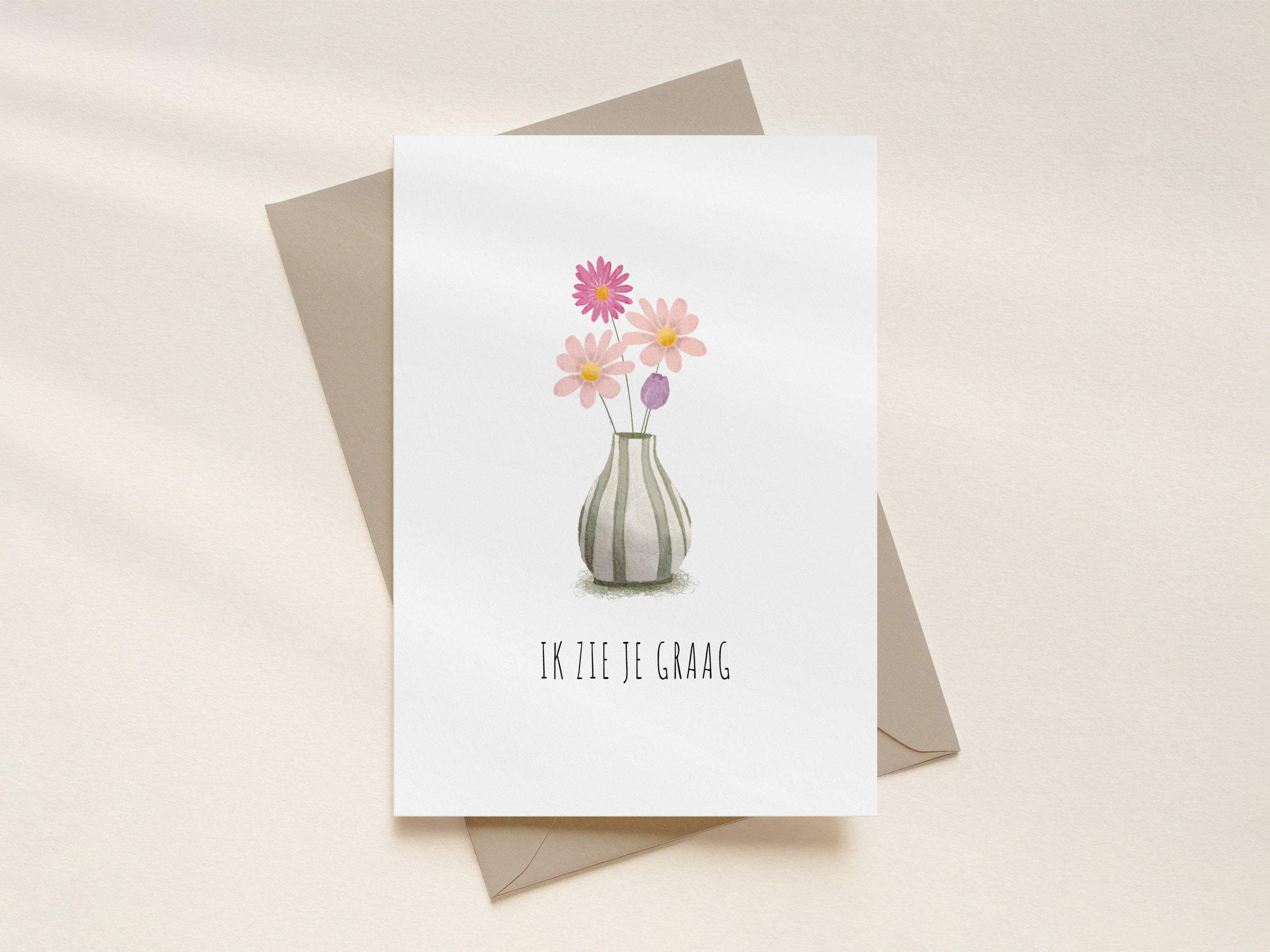 Wenskaart bloemen