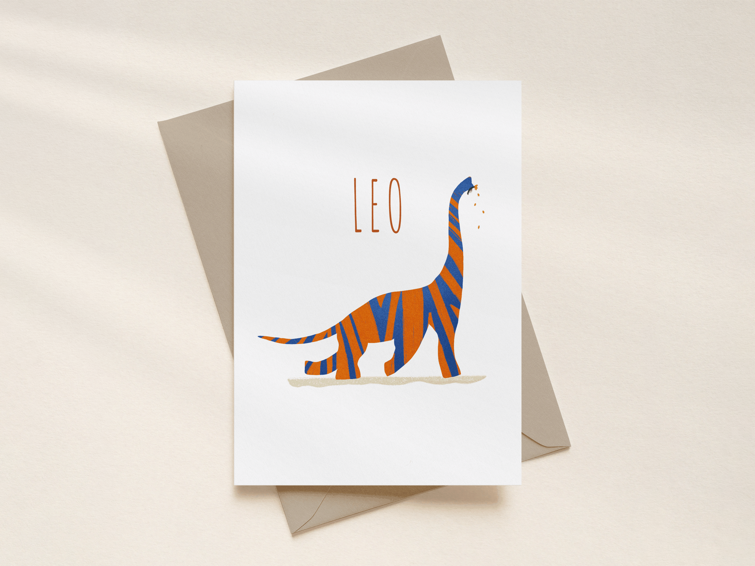 Geboortekaartje Leo dino