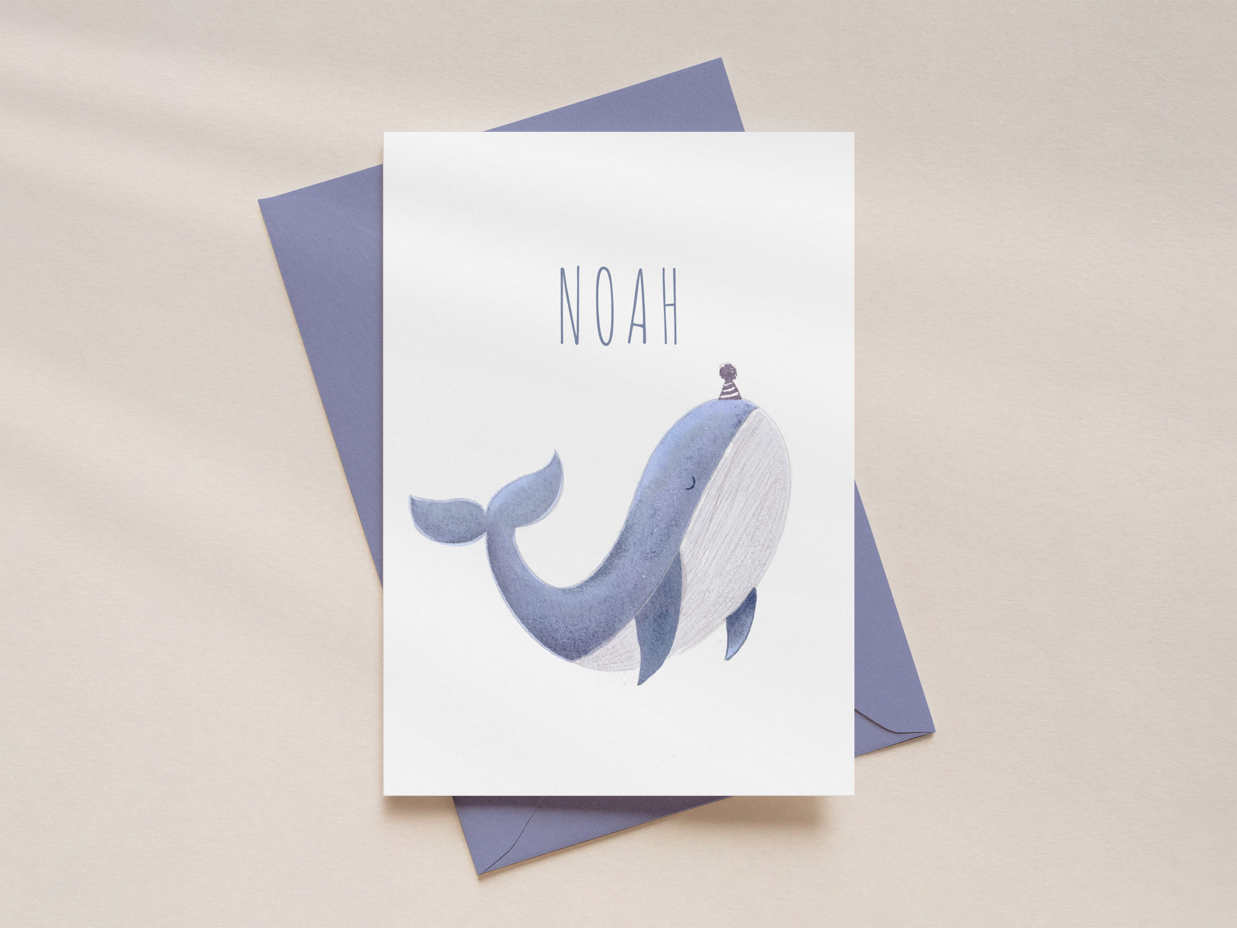 Geboortekaart Noah - walvis