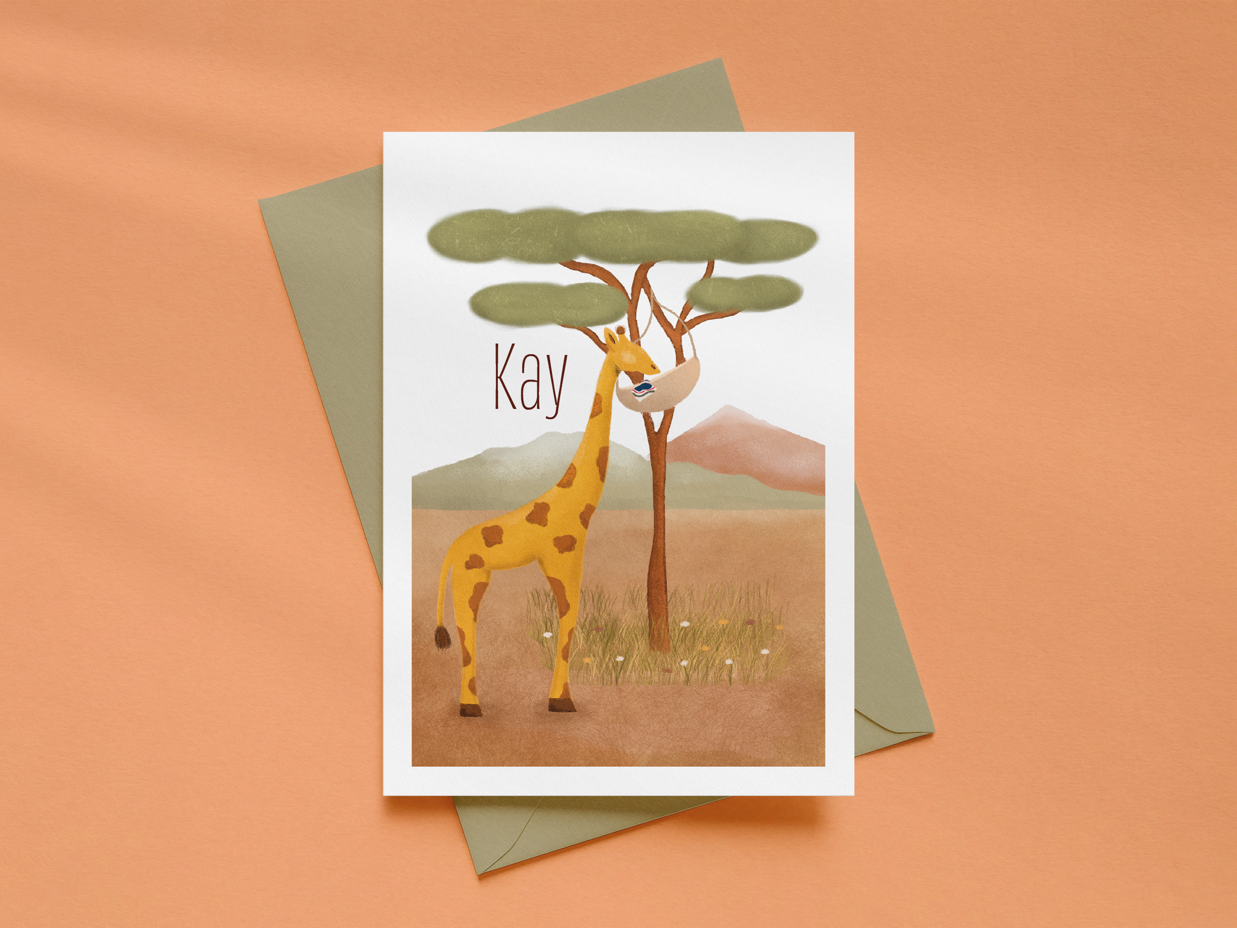 Geboortekaartje op maat voor Kay– illustratie