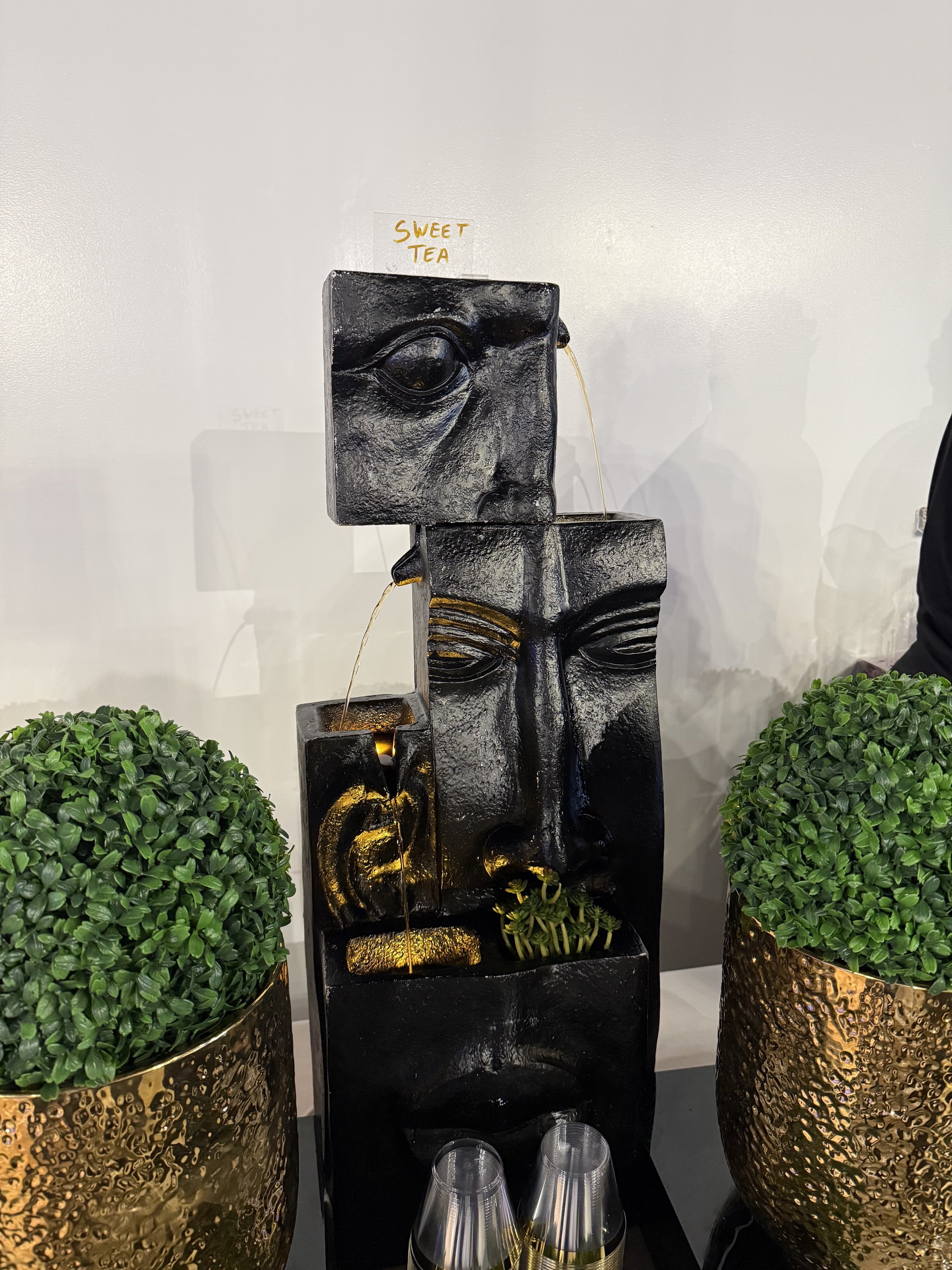 Beautiful catering decoration for a U.S. Navy Retirement celebration at Bee Real Event Space located in Portsmouth, VA. 