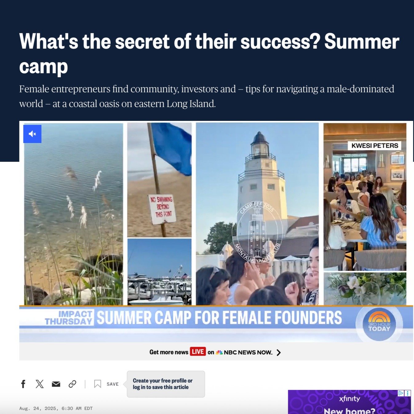 As we prepare for fall events and the busy season, we are still reflecting on a summer to remember. 

Last month, NBC's The TODAY Show captured the magic of Camp Female Founders Fund &mdash; a vibrant retreat where powerhouse women entrepreneurs conn