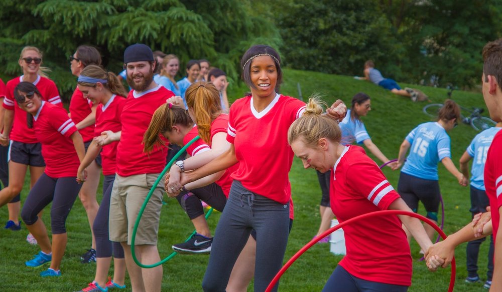 Hula hoop relay