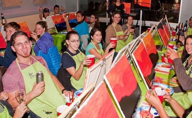 Paint night with colleagues