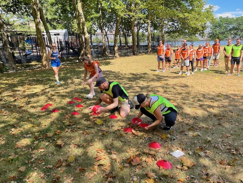 Flag relay during office olympics