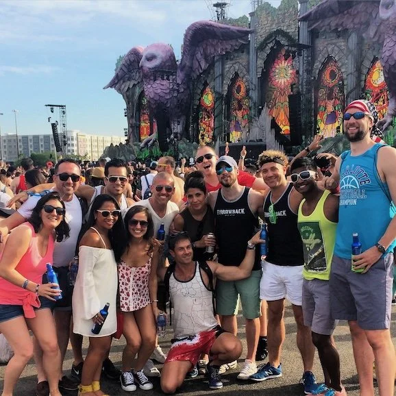 Gather friends at a music festival for a unique birthday party idea full of energy and live entertainment