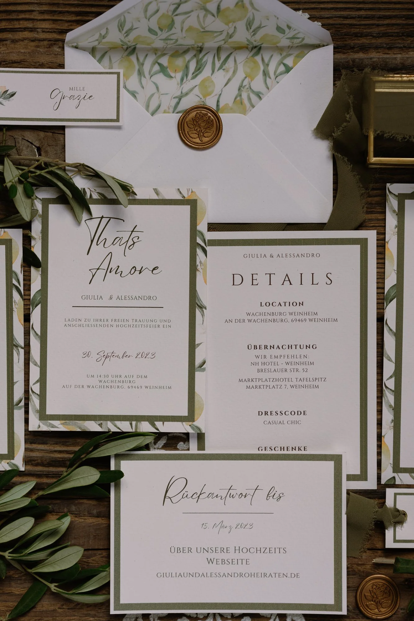 Wedding Hochzeit Brautpaar Braut und Bräutigam Flat Lay - Einladunskarten