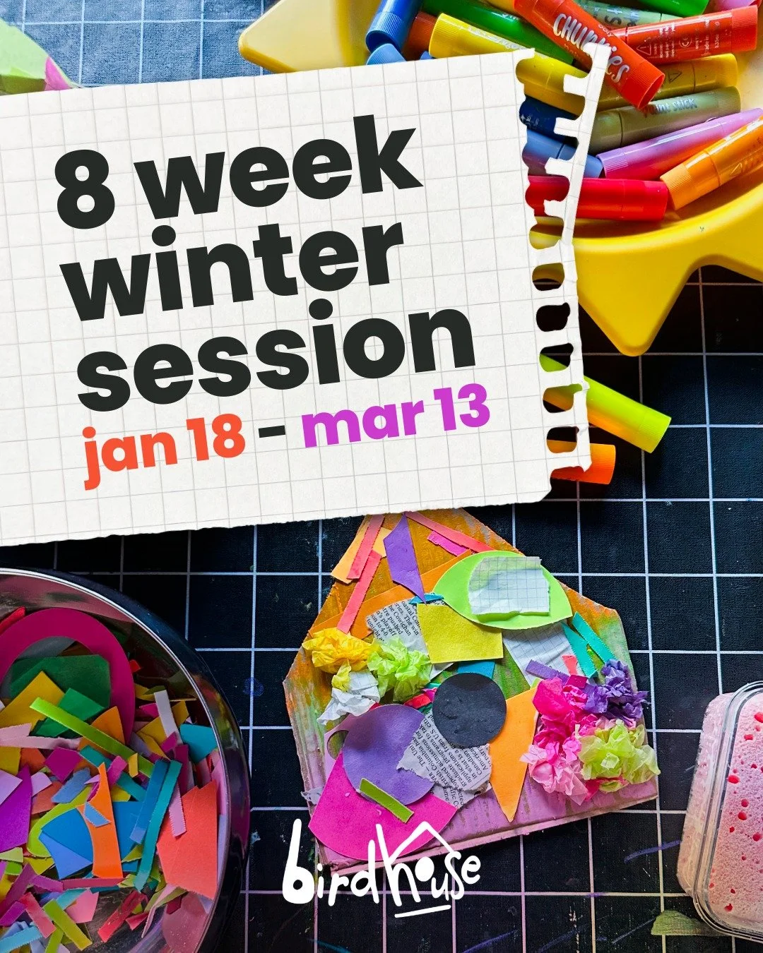 ✨ WINTER SESSION IS LIVE! ✨

Our 8-week Winter Session is officially open for registration &mdash; and we&rsquo;re so excited to welcome little makers, big imaginations, and all the glorious creative mess that comes with it.

🗓 Jan 18 &ndash; Mar 13