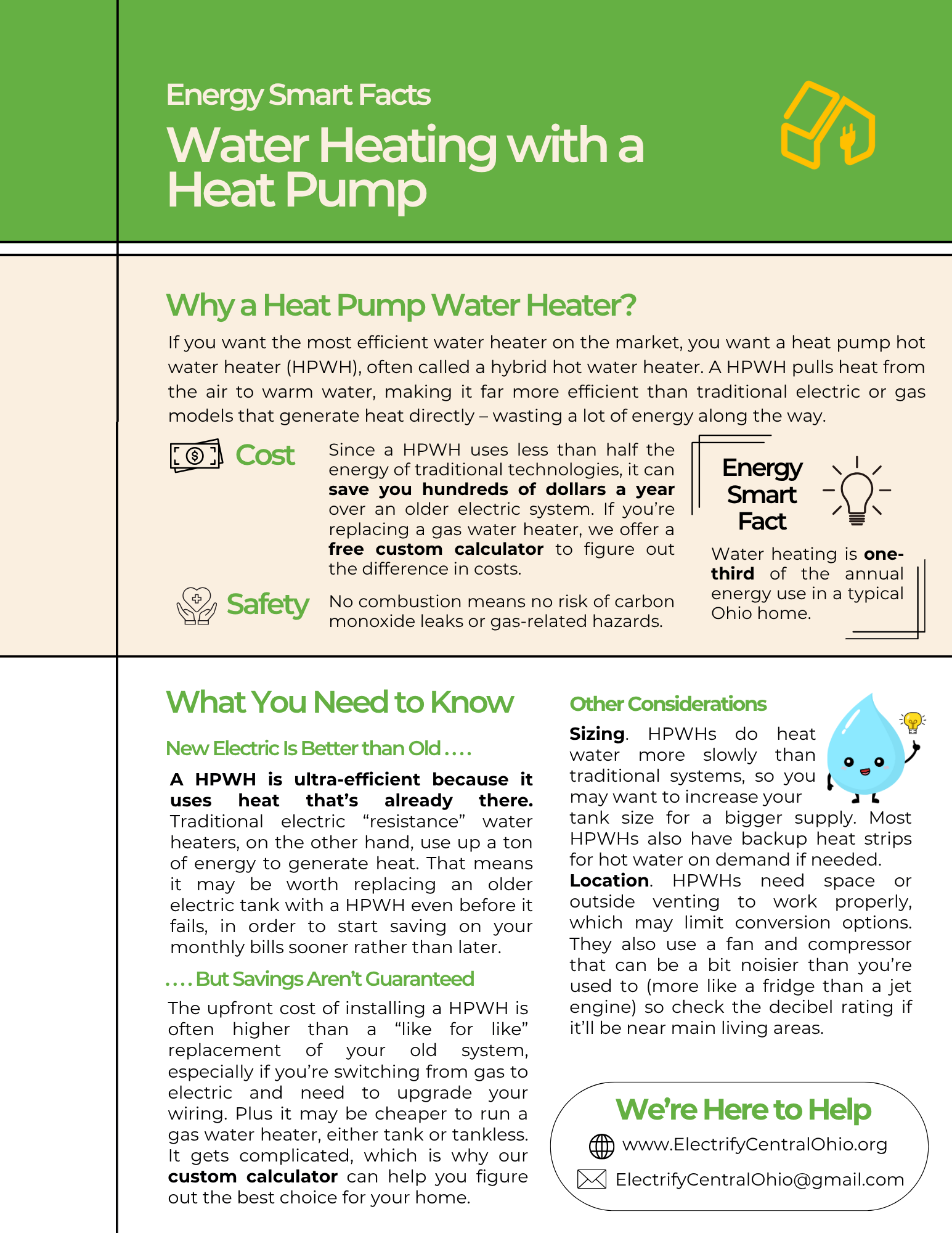 Heat Pump Water Heater Fact Sheet