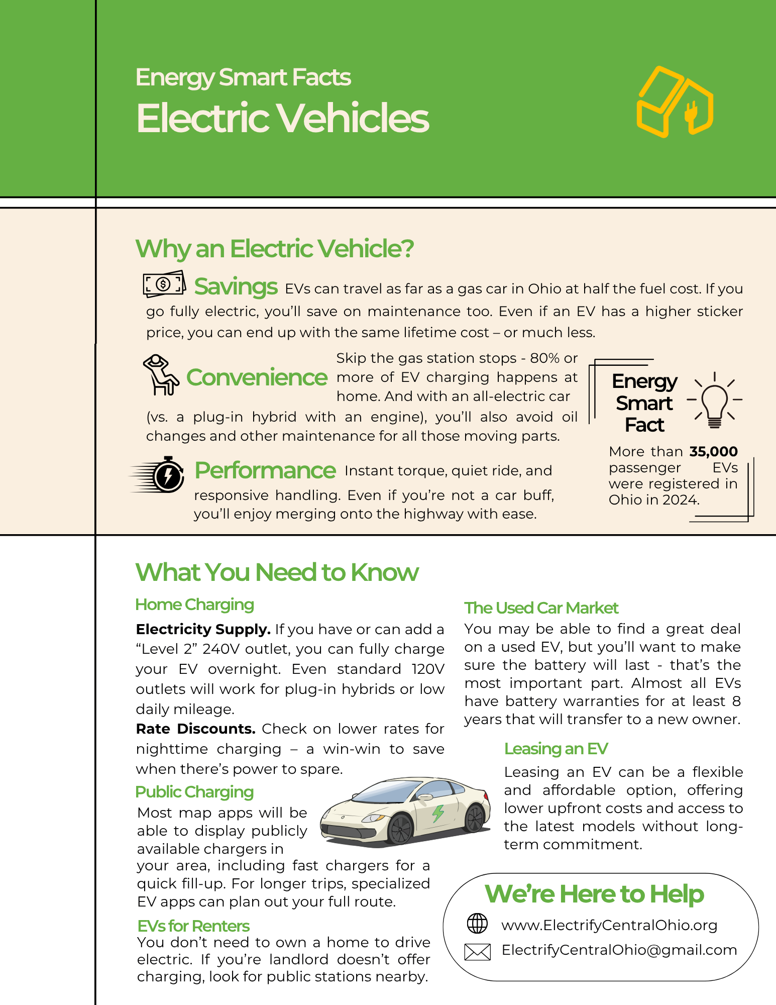 Electric Vehicles Fact Sheet