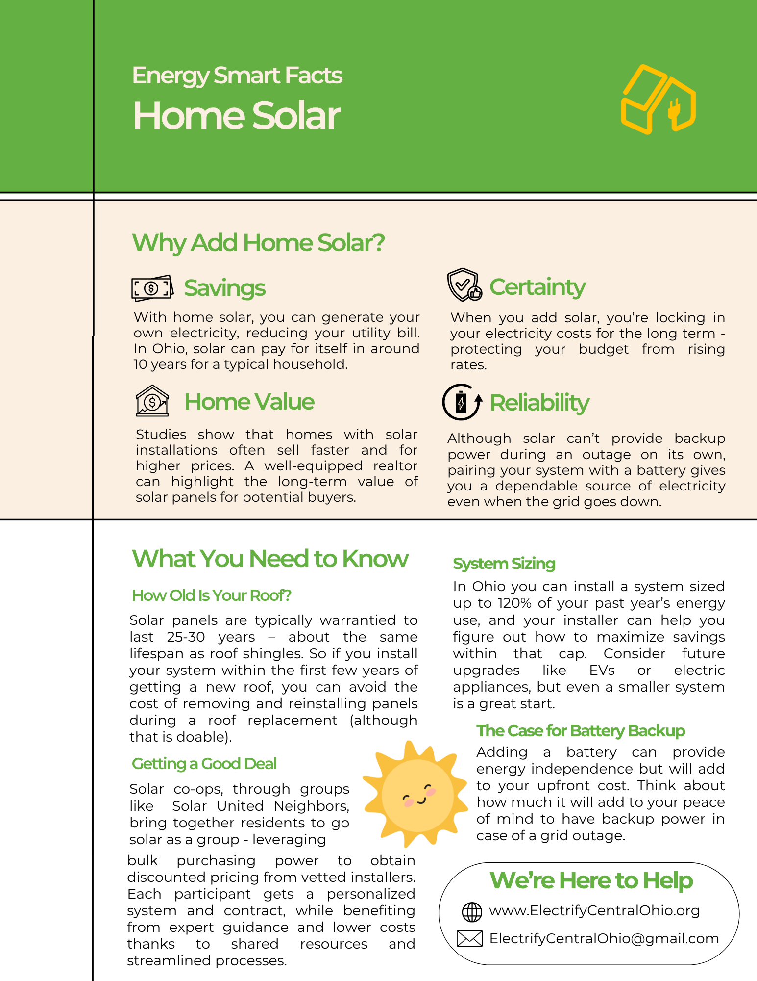 Home Solar Fact Sheet