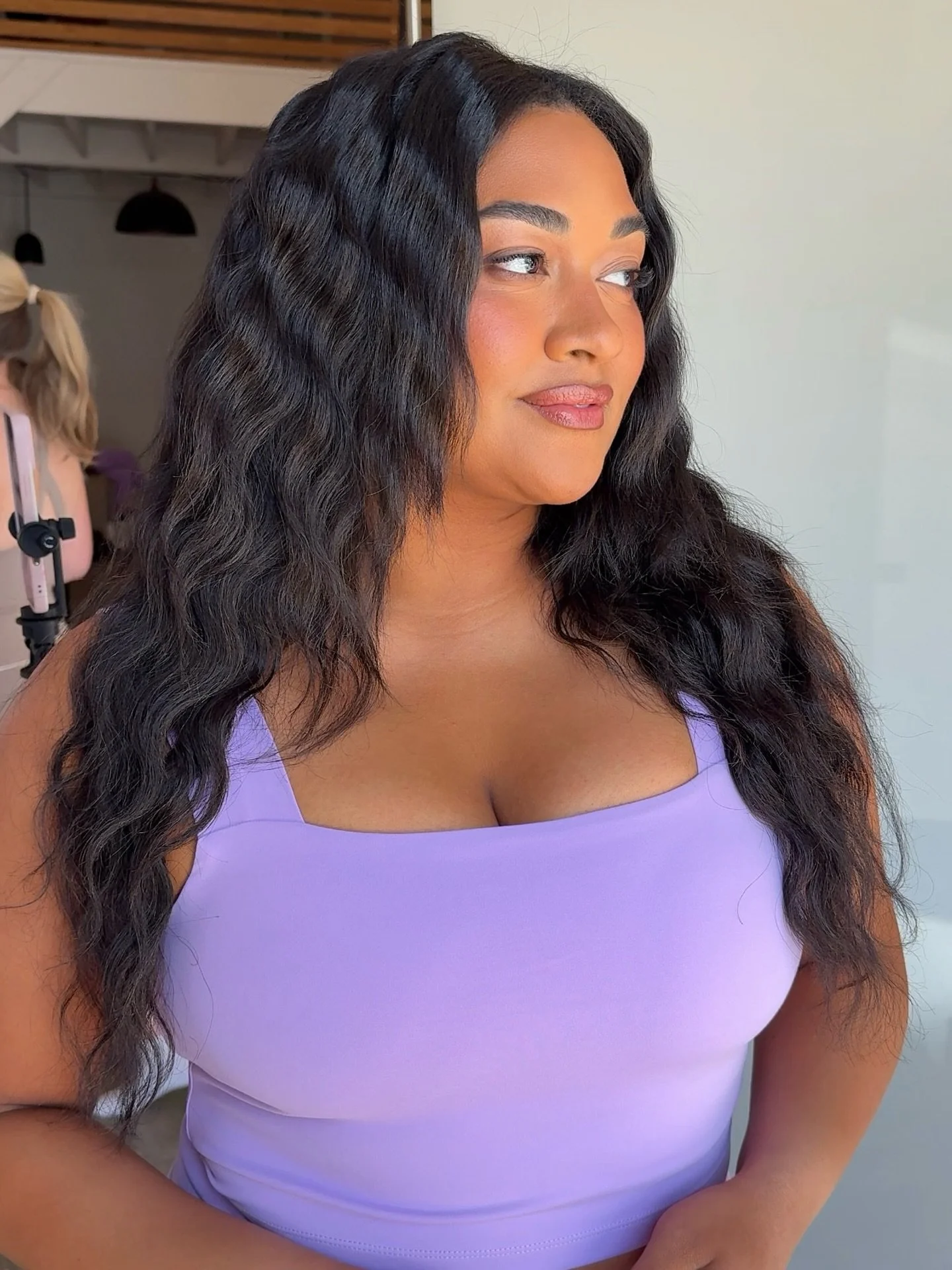 BTS of @salt_project_ x @shopolliesday ⛳️💋

@mikaadossss is wearing the brushed energy tank, brushed flow crossover legging, and- can&rsquo;t forget the beauty details:

@hudabeauty Strawberry Cream Blush Filter
@mphbeauty Cherry Cola Overliner
@mak