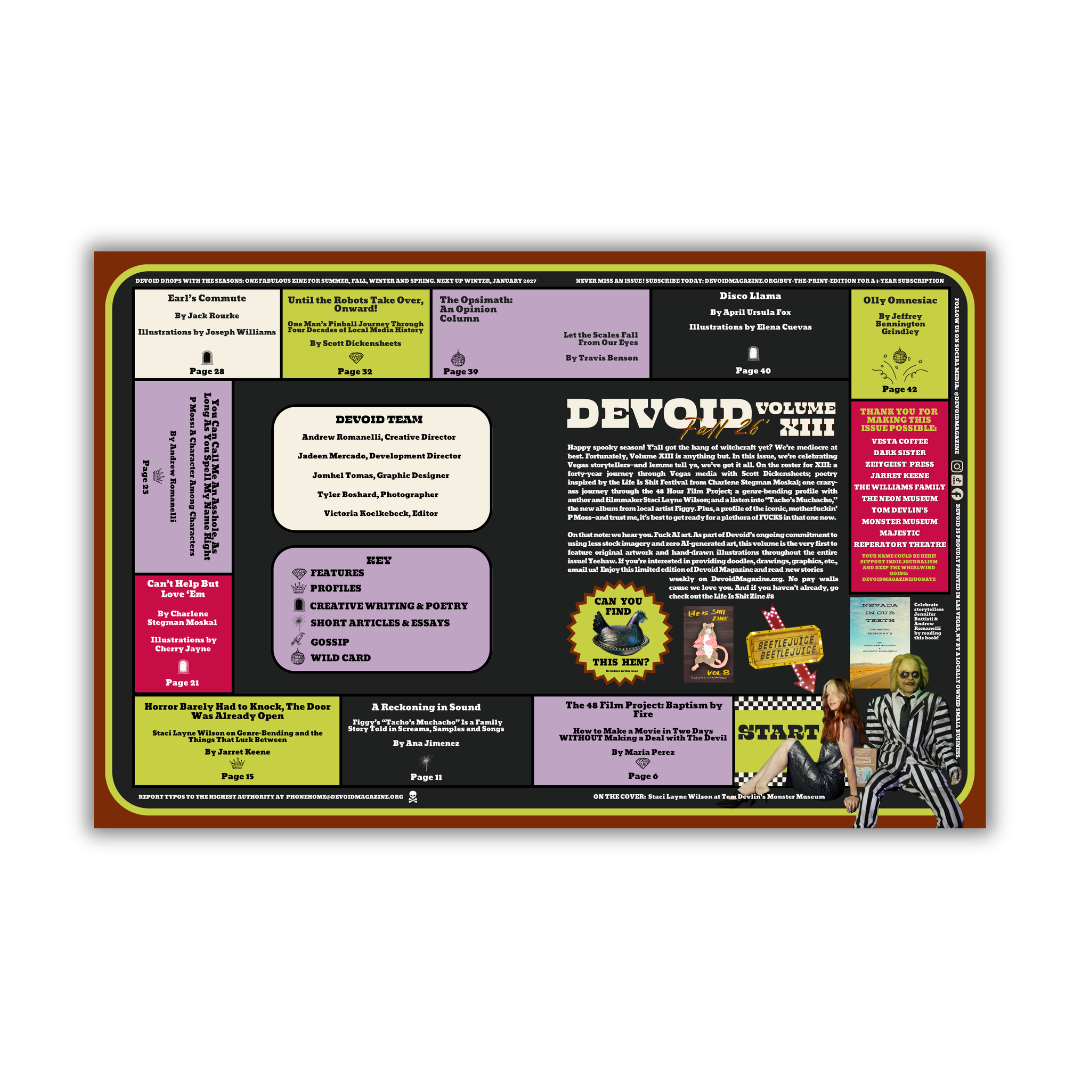 Vol. XIII, Table of Contents_Devoid Magazine.png
