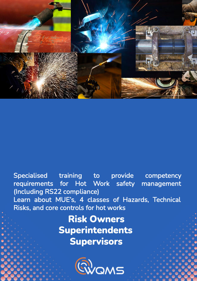 Hot Works Safety Management Courses for Risk Owners or Supervisors
