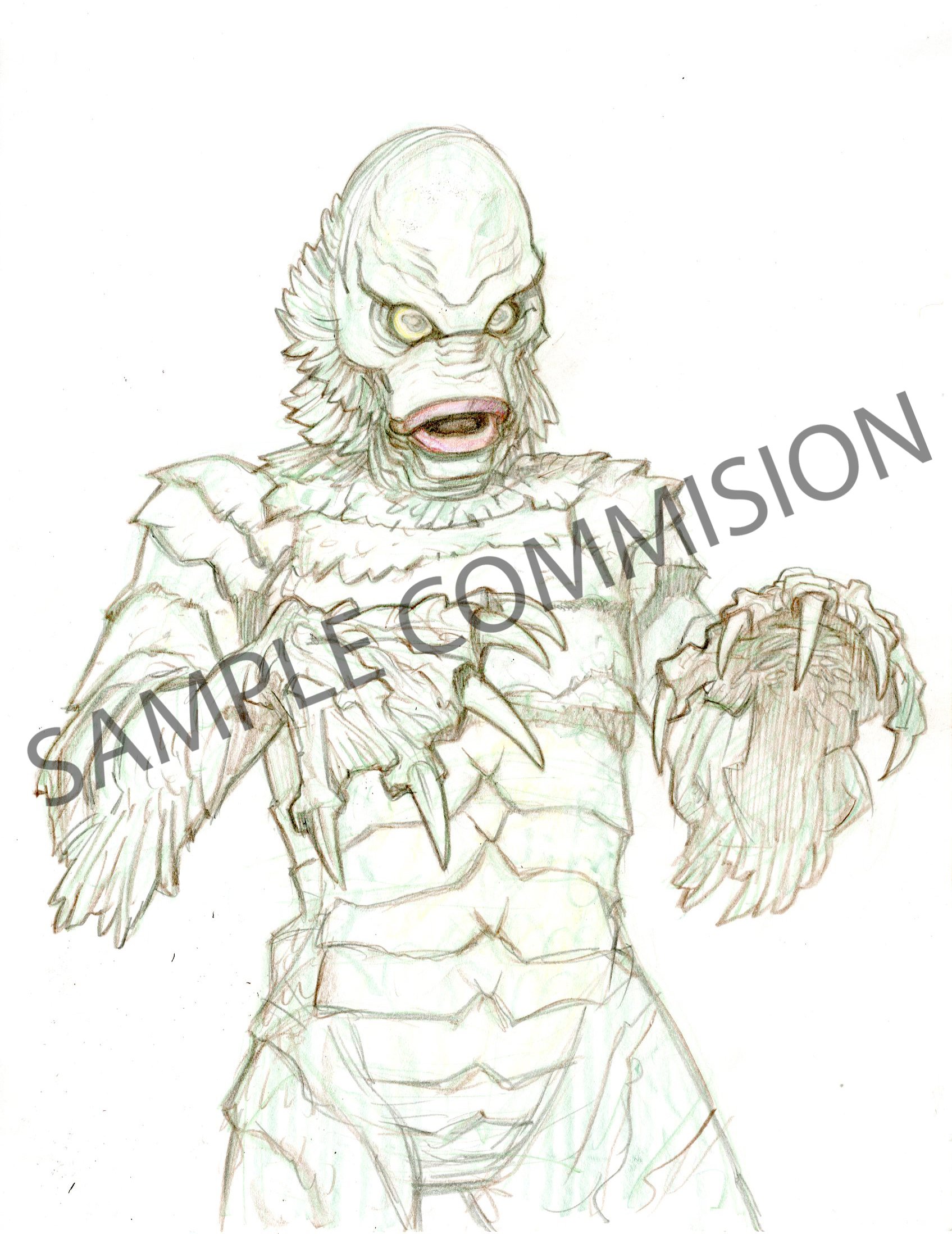 Commission, Color Pencil on White Paper