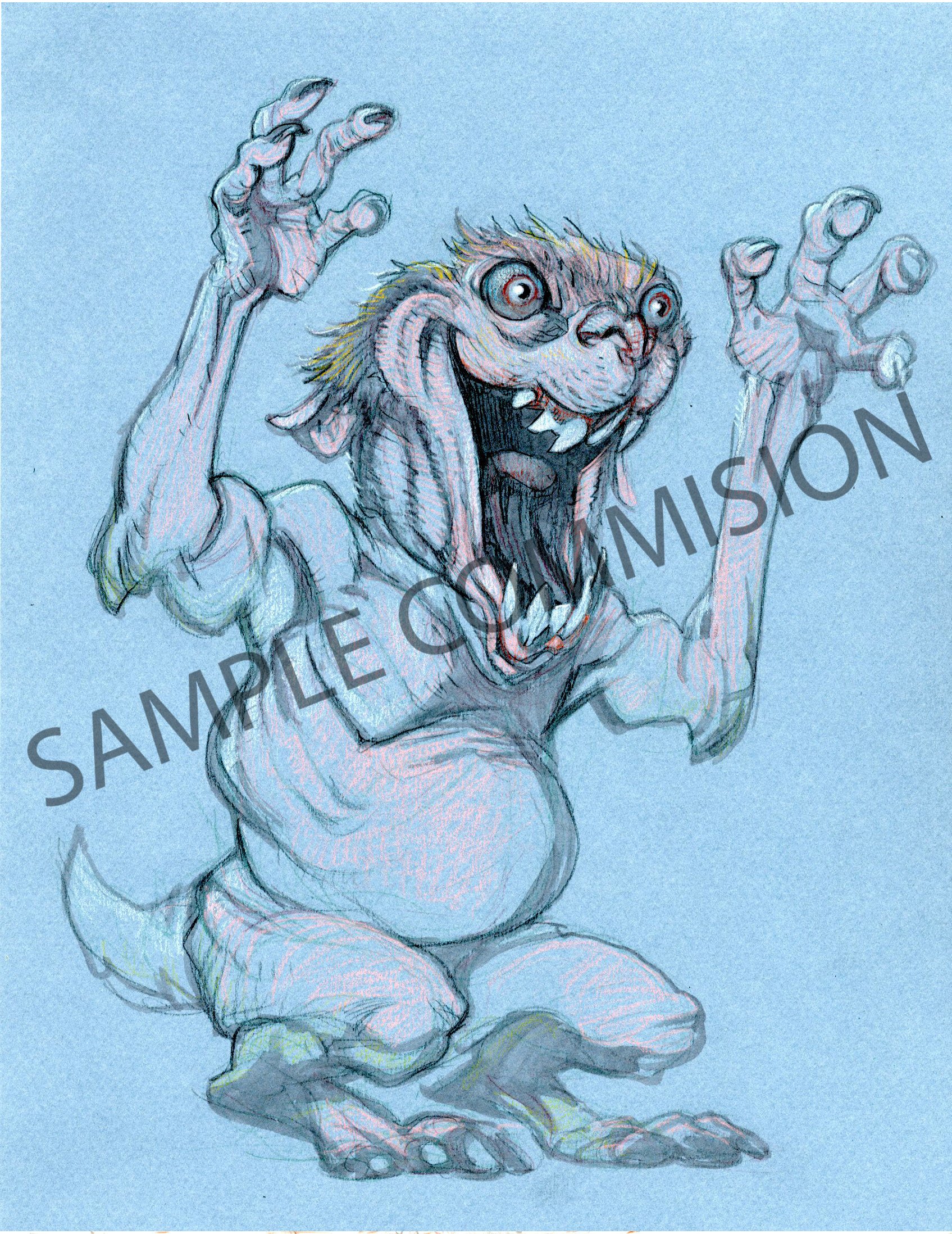 Commission, Color Pencil and Marker on Canson Paper