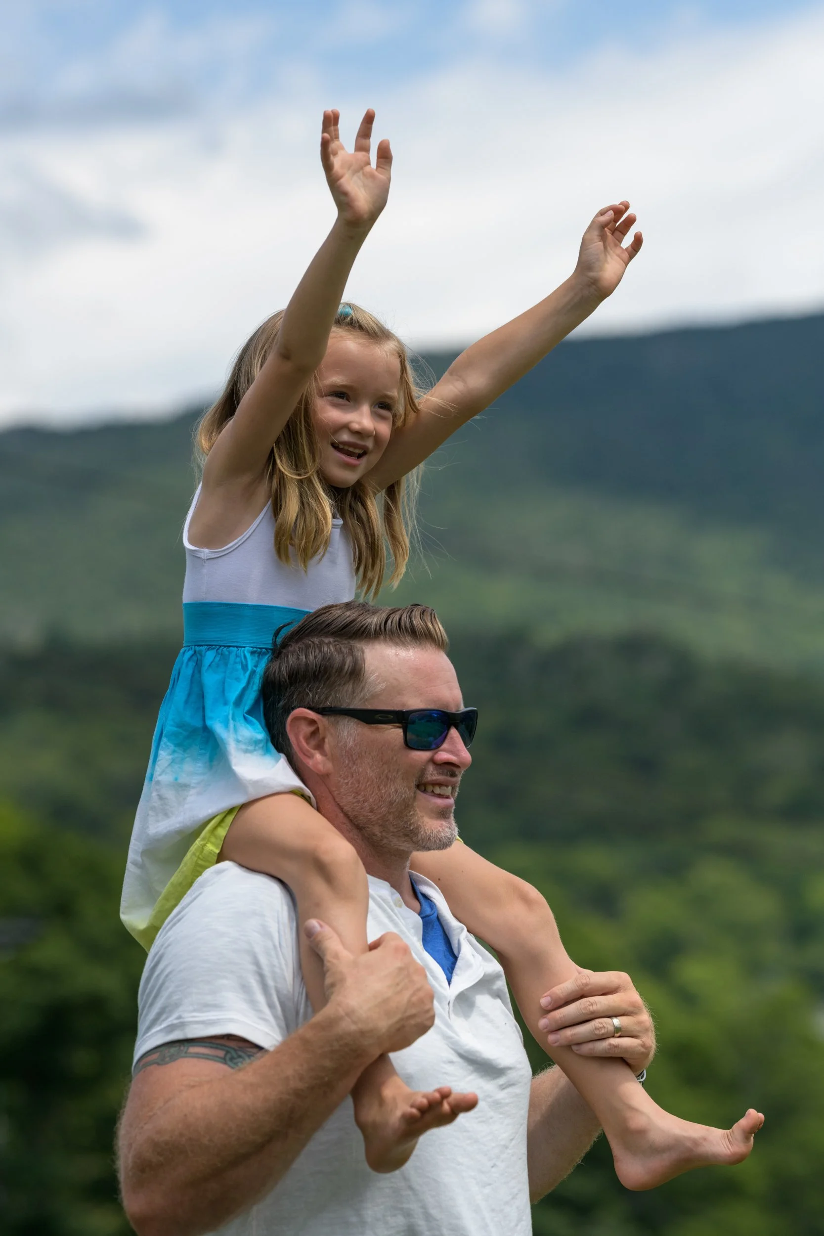 Dad and girl