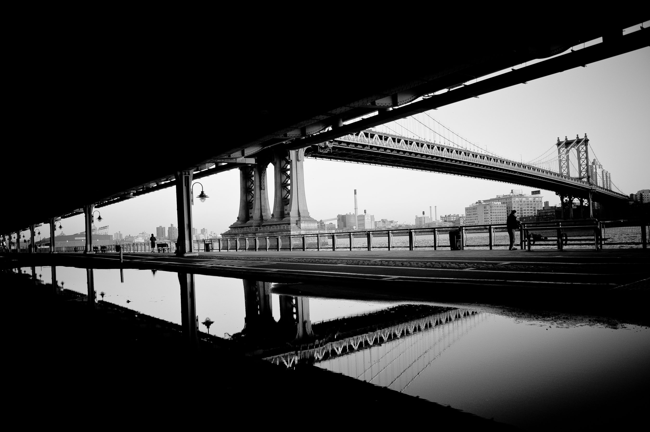 Manhattan Bridge reflection