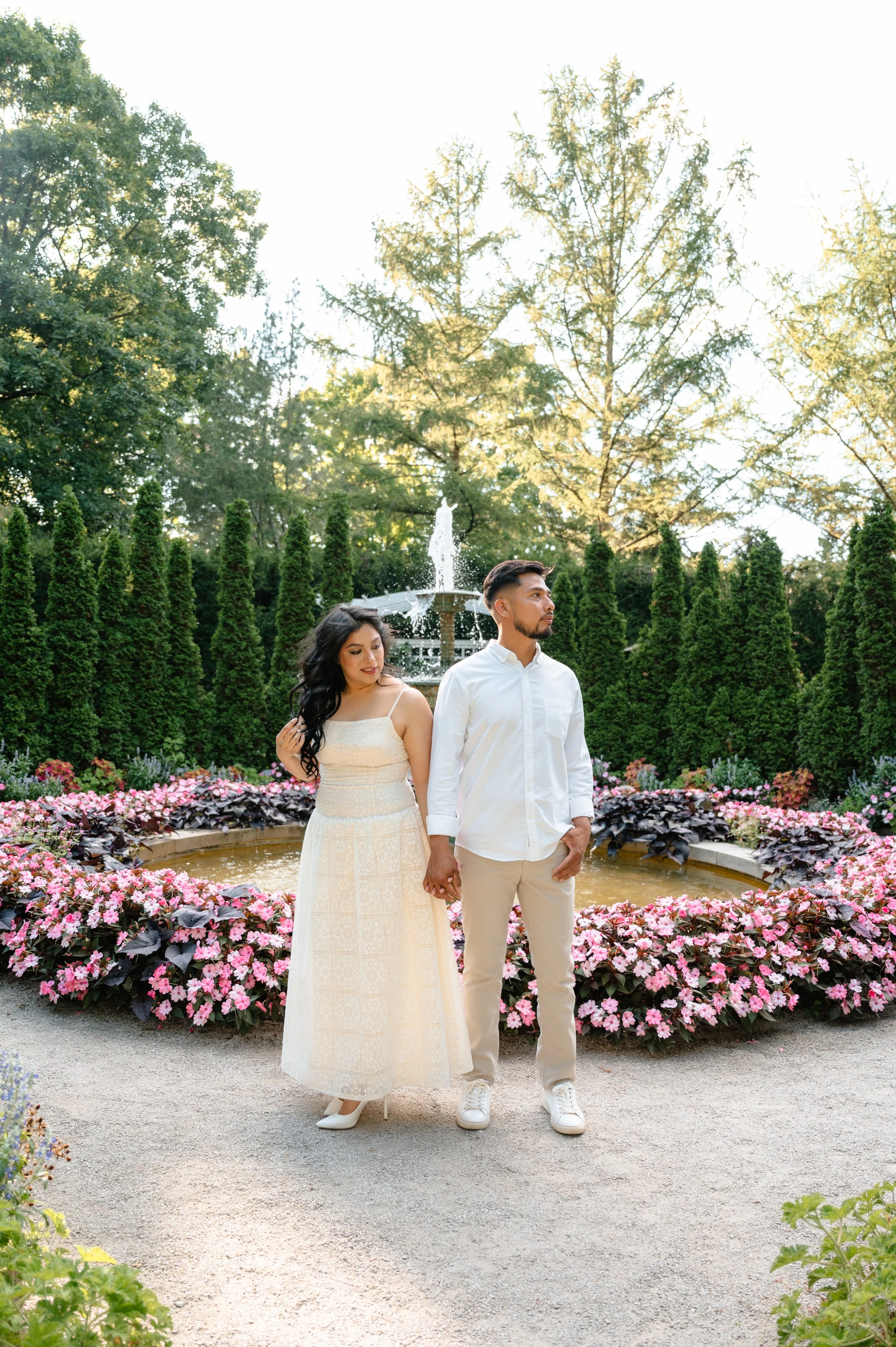 Newfields Garden Summer Engagement Session