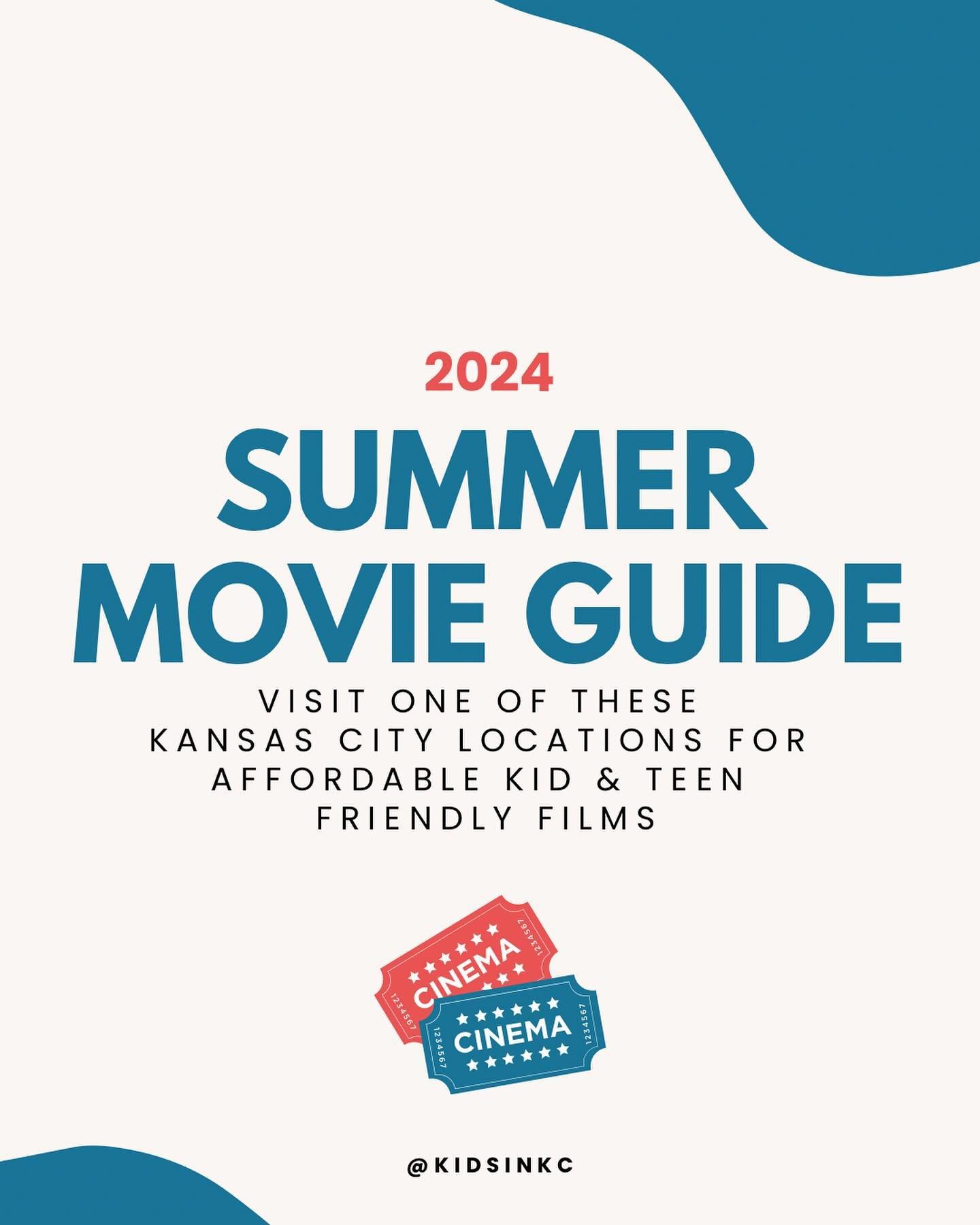 Summer Movie Guide👇🎥

We love catching a free or cheap summer kid movie in the Kansas City metro! There are multiple movie, theaters, outdoor venues, and parks hosting movies throughout the summer. These are available for under $5! It&rsquo;s the p