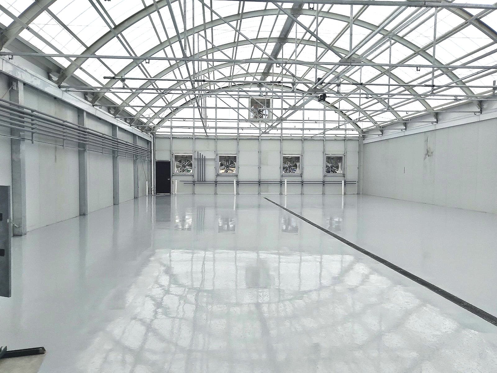 Capital Coatings Epoxy Industrial Hangar Job