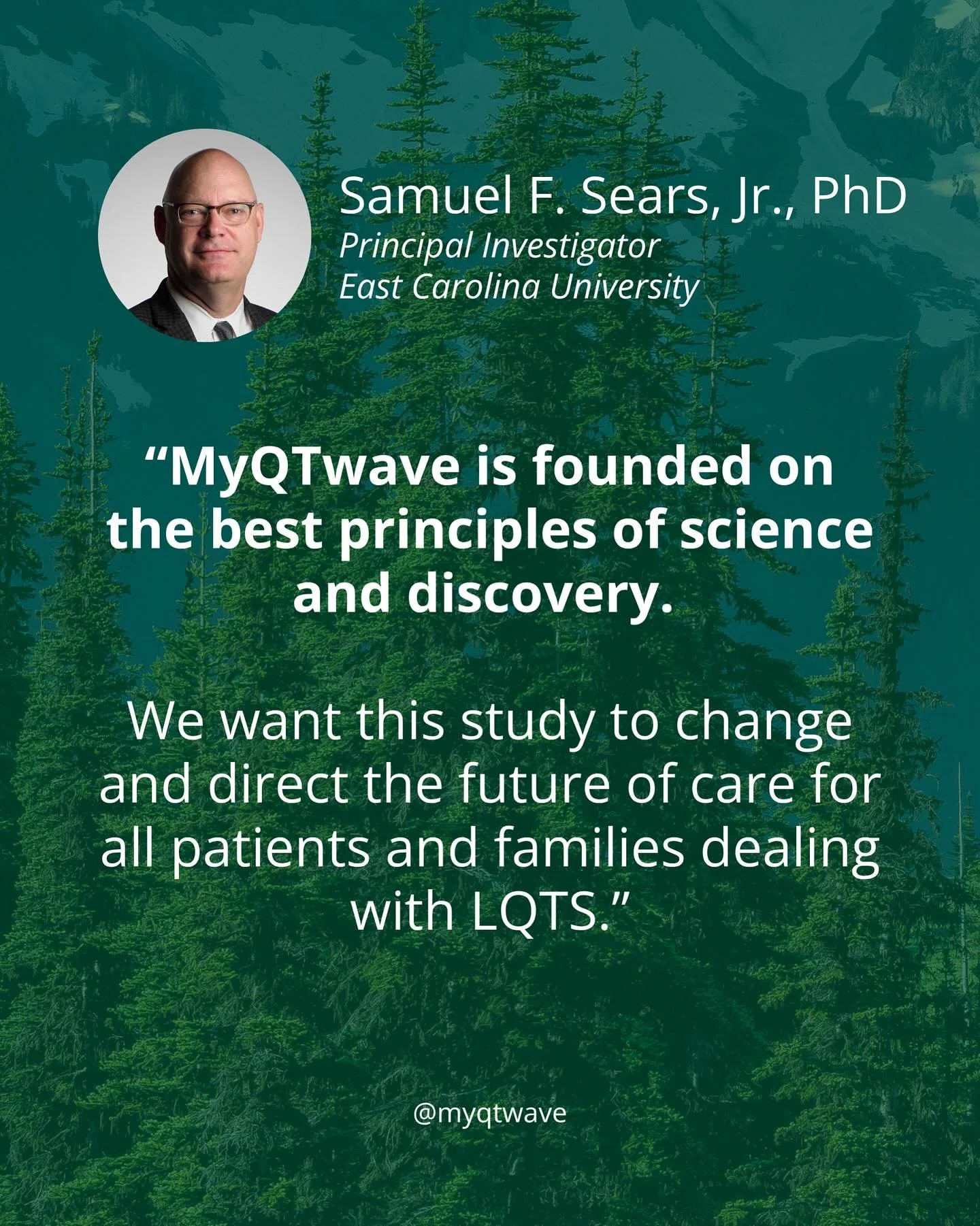 Dr. Samuel Sears reminds us why the myQTwave study matters: it’s about building a future of care guided by science, discovery, and compassion for families living with Long QT Syndrome (LQTS). 💚
Stay tuned as we work to change the future of LQ