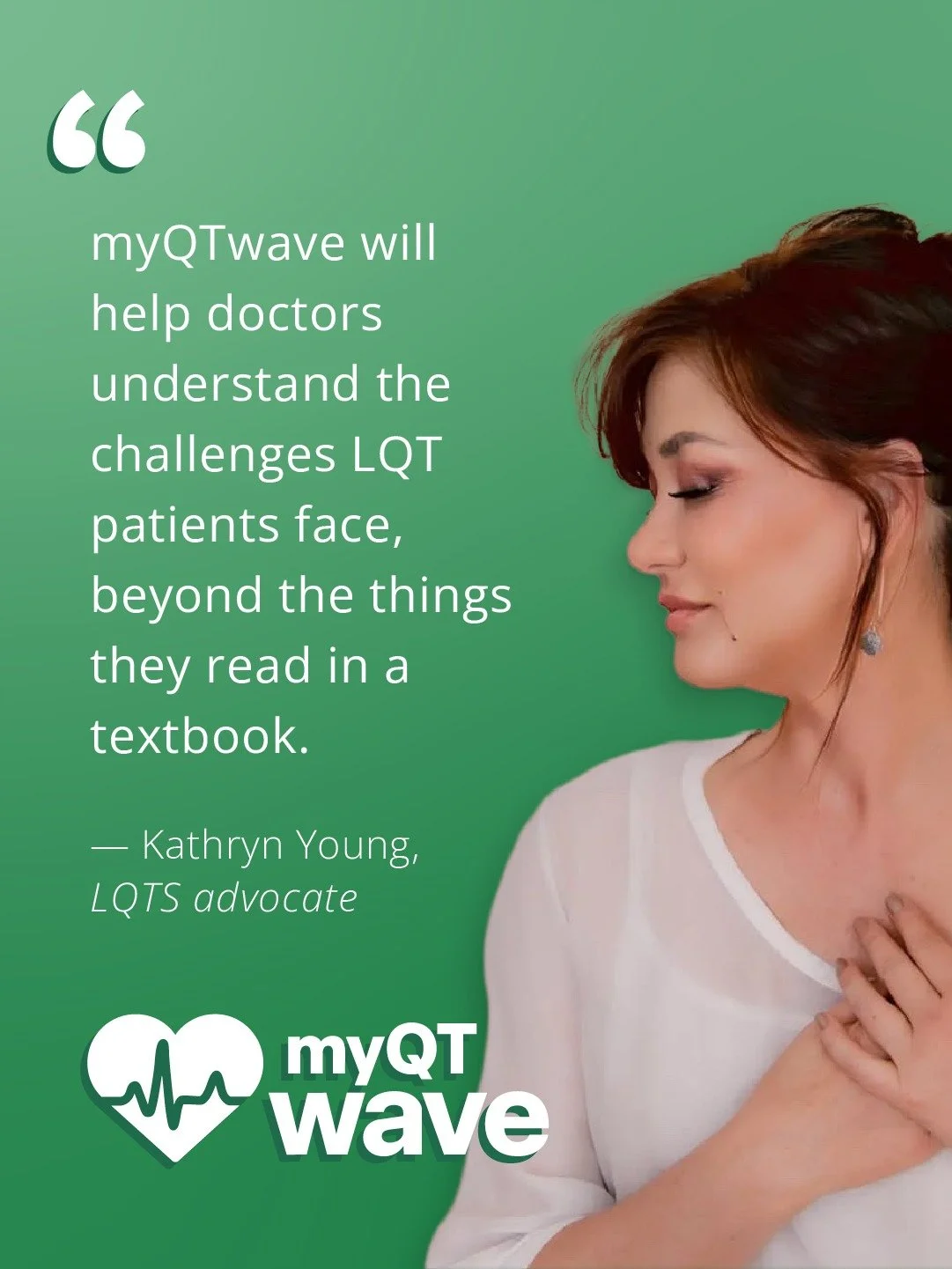 We&rsquo;re grateful to share Kathryn&rsquo;s perspective today 💚
Her insight reflects why hearing directly from the LQTS community is so important. Thank you, Kathryn, for lending your voice.

#LongQTSyndrome #LQTSCommunity #myQTwave #PatientVoices